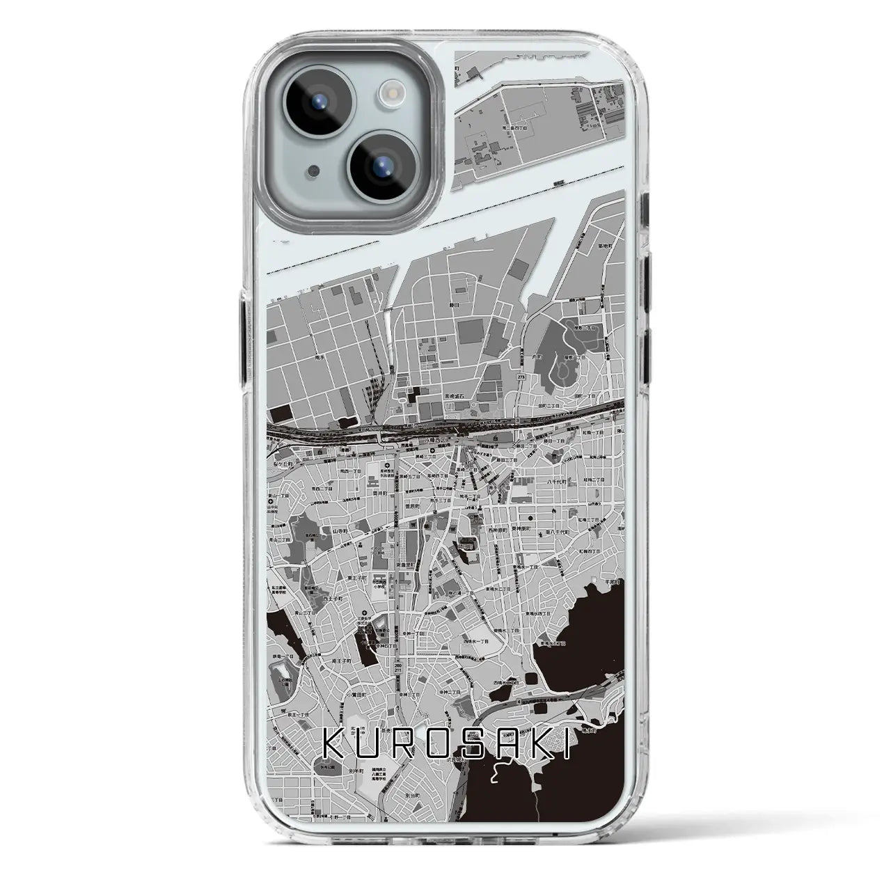 【黒崎(福岡県)】地図柄iPhoneケース(MagSafeタイプ)