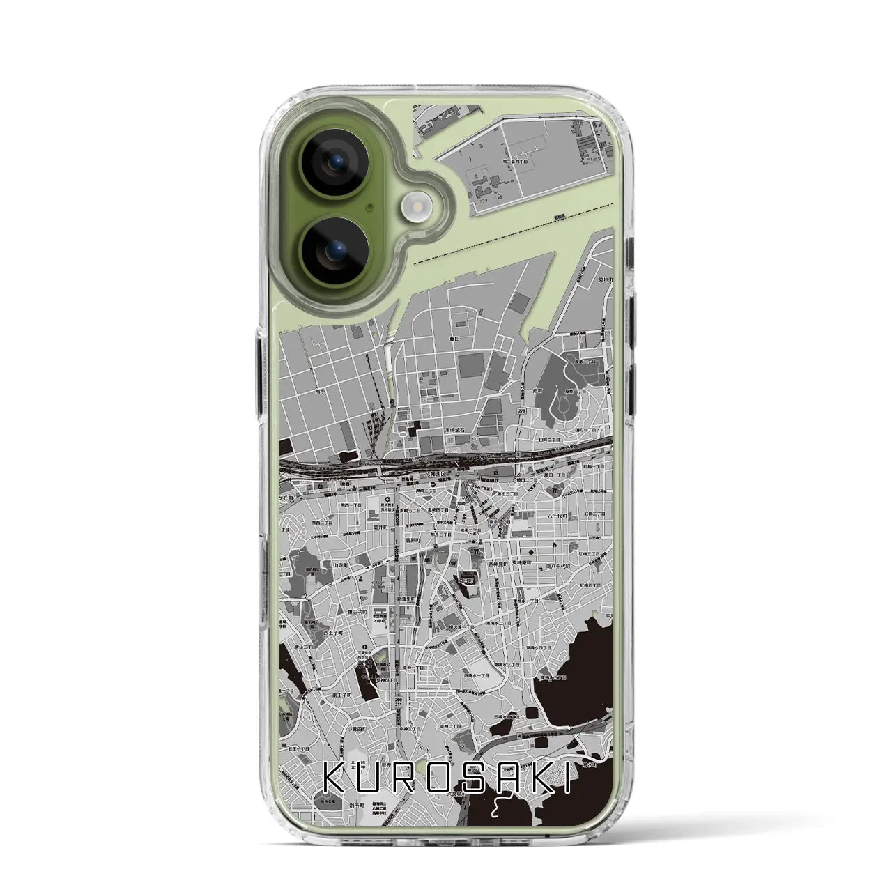 【黒崎(福岡県)】地図柄iPhoneケース(MagSafeタイプ)