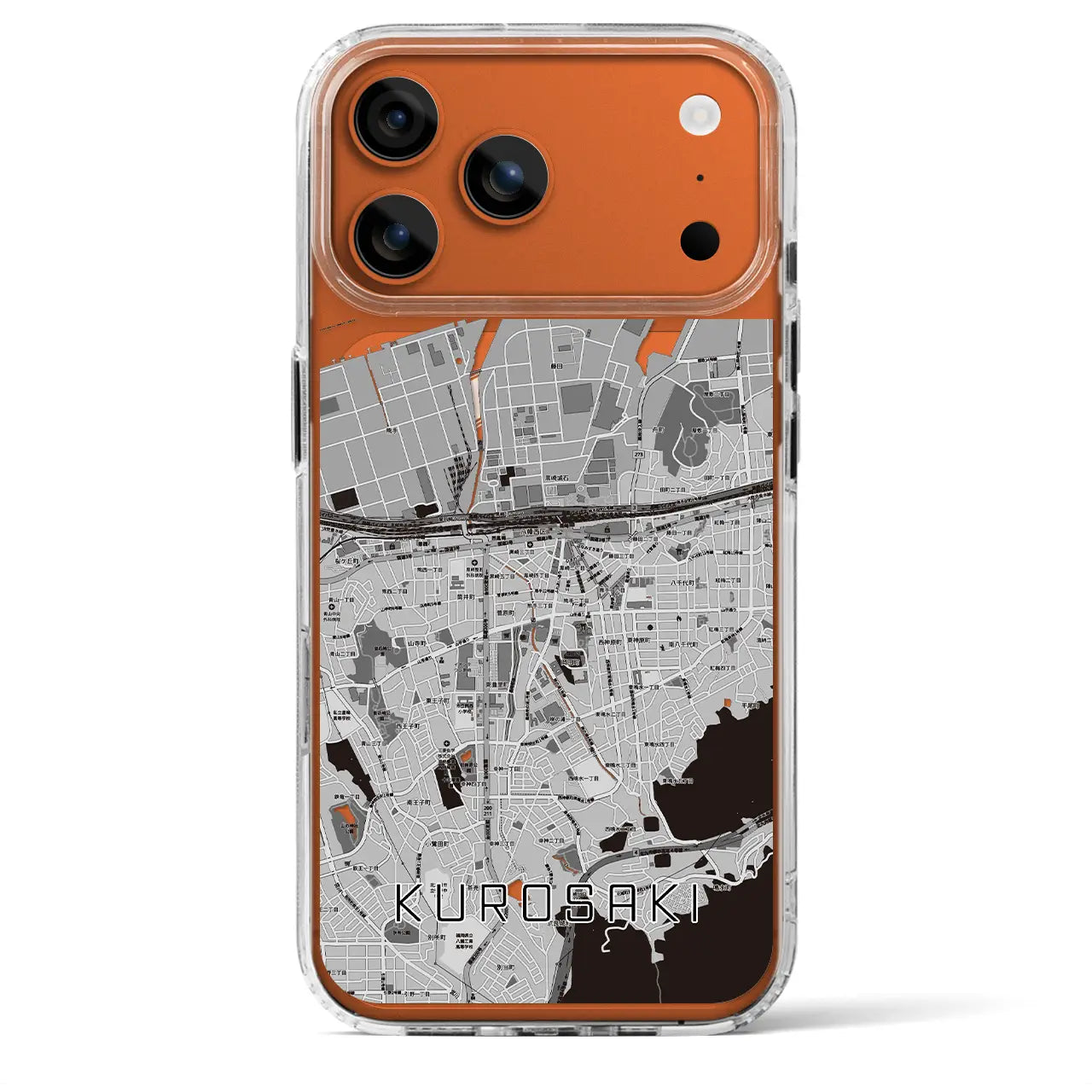 【黒崎(福岡県)】地図柄iPhoneケース(MagSafeタイプ)