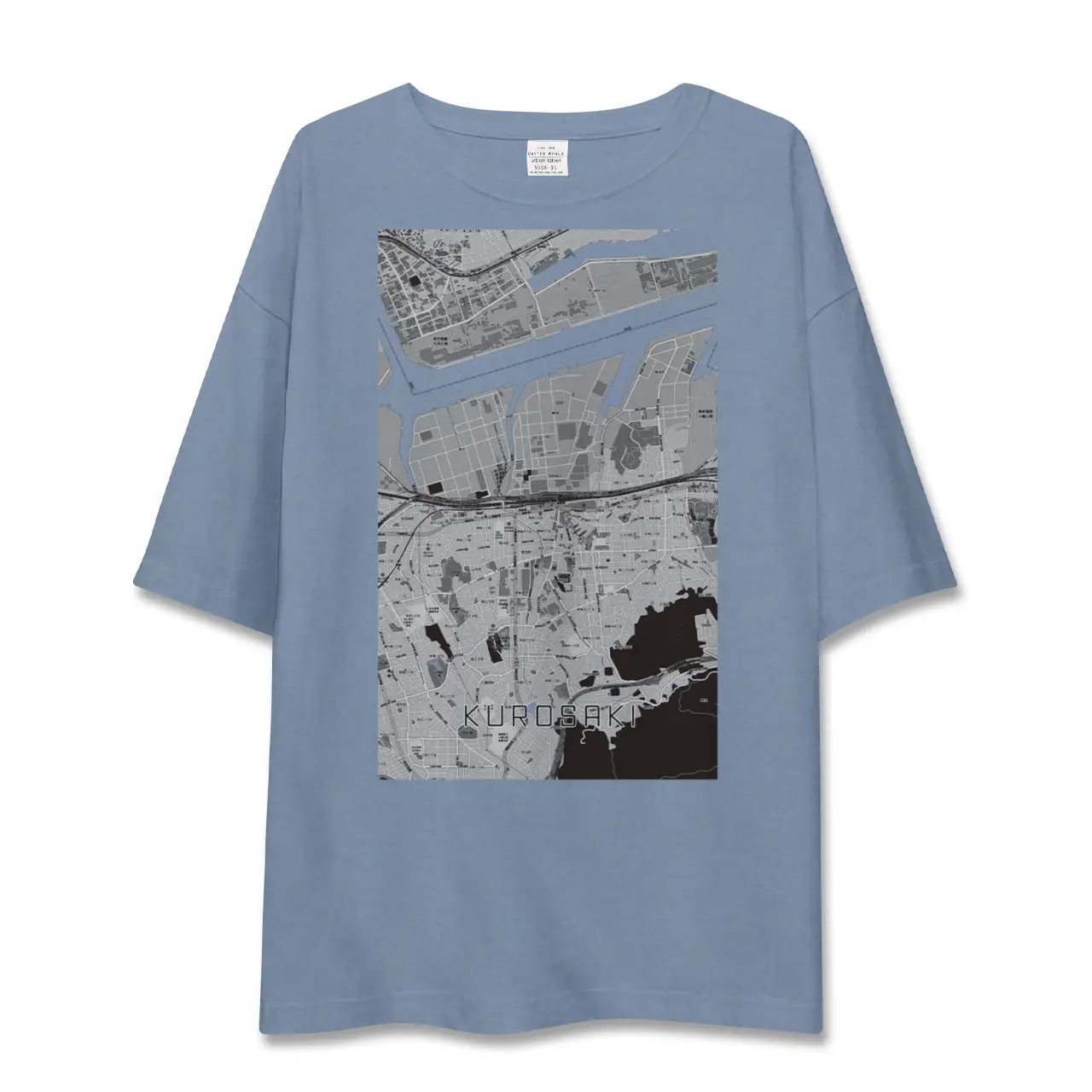【黒崎(福岡県)】地図柄ビッグシルエットTシャツ