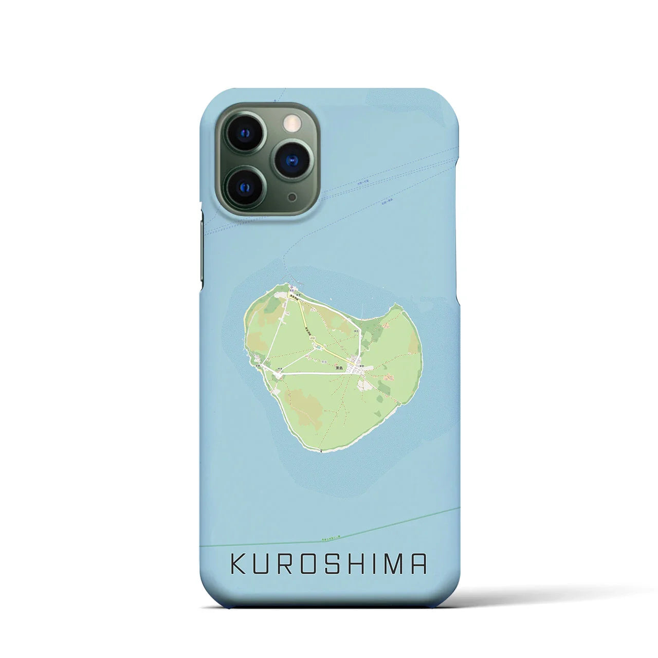 【黒島(沖縄県)】地図柄iPhoneケース(バックカバータイプ)
