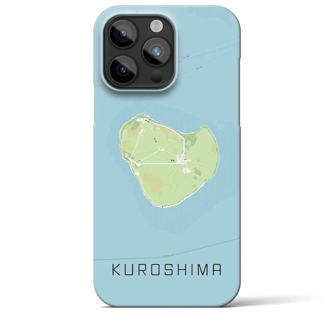 【黒島(沖縄県)】地図柄iPhoneケース(バックカバータイプ)