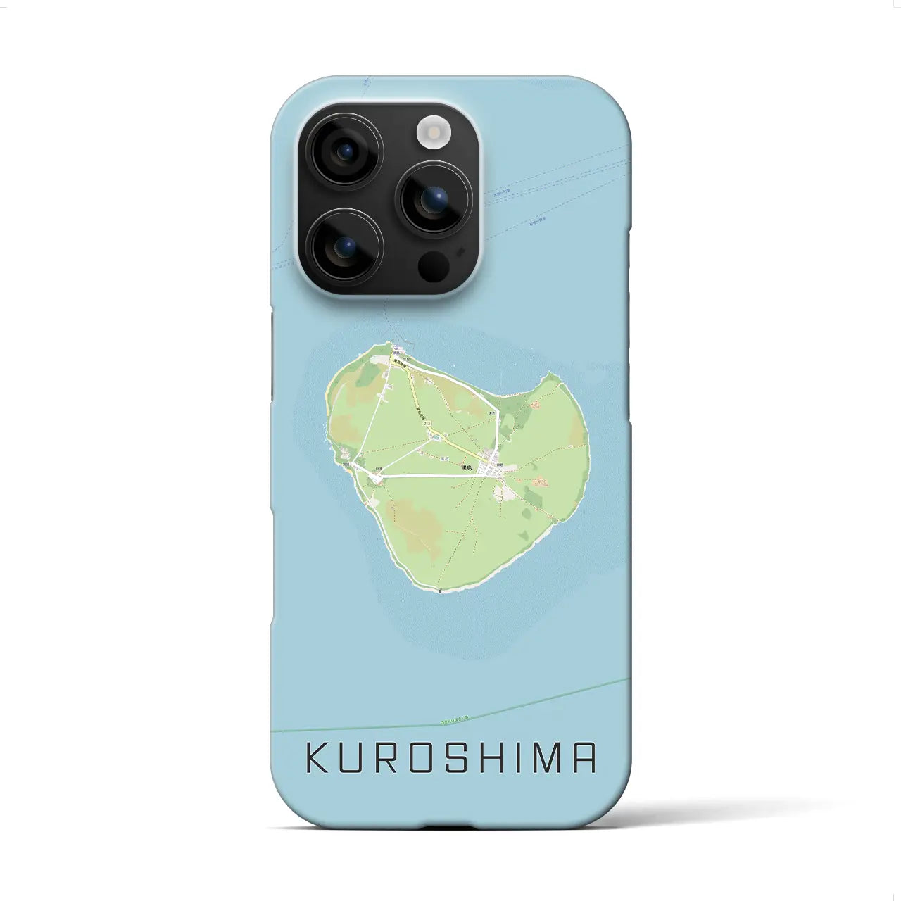 【黒島(沖縄県)】地図柄iPhoneケース(バックカバータイプ)