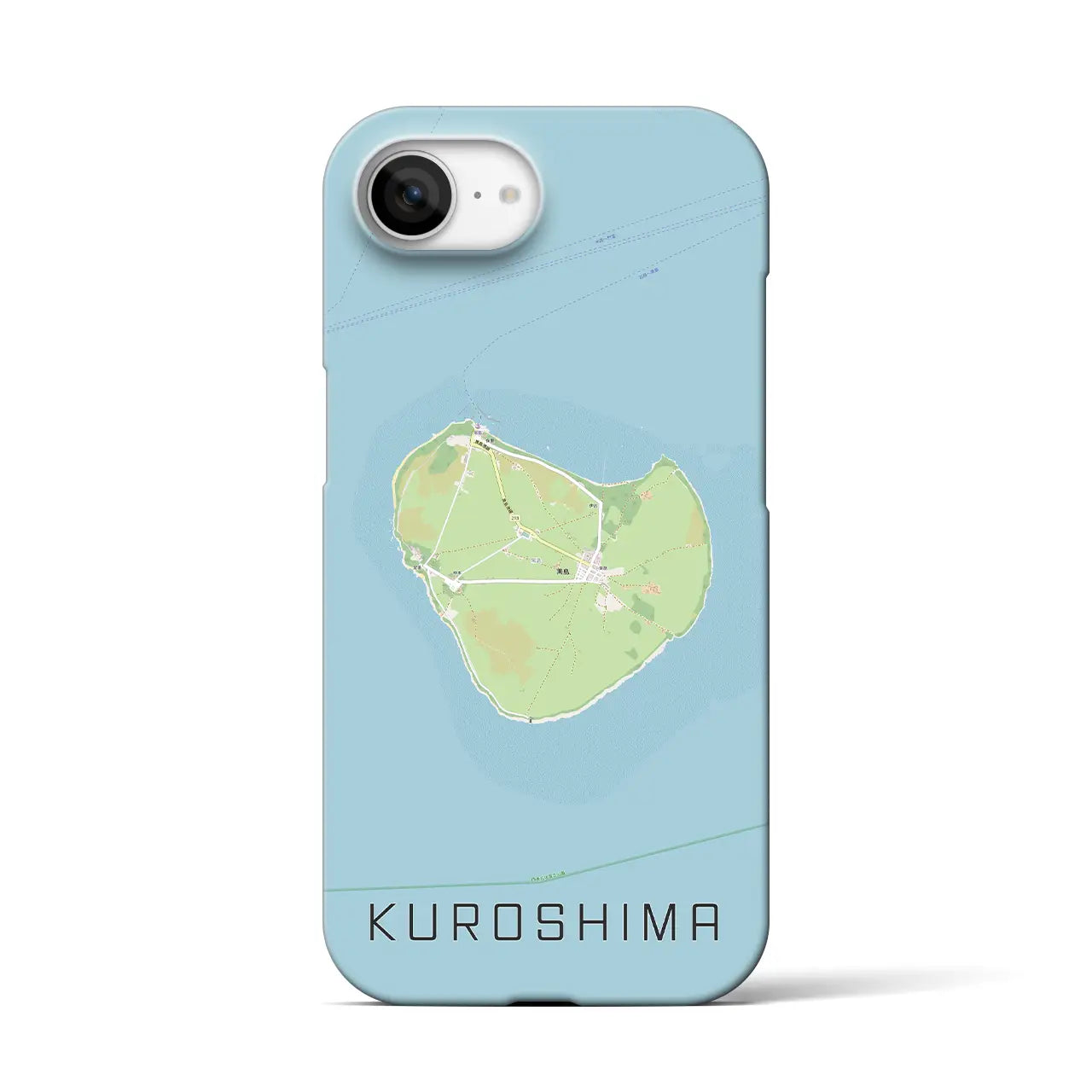 【黒島(沖縄県)】地図柄iPhoneケース(バックカバータイプ)