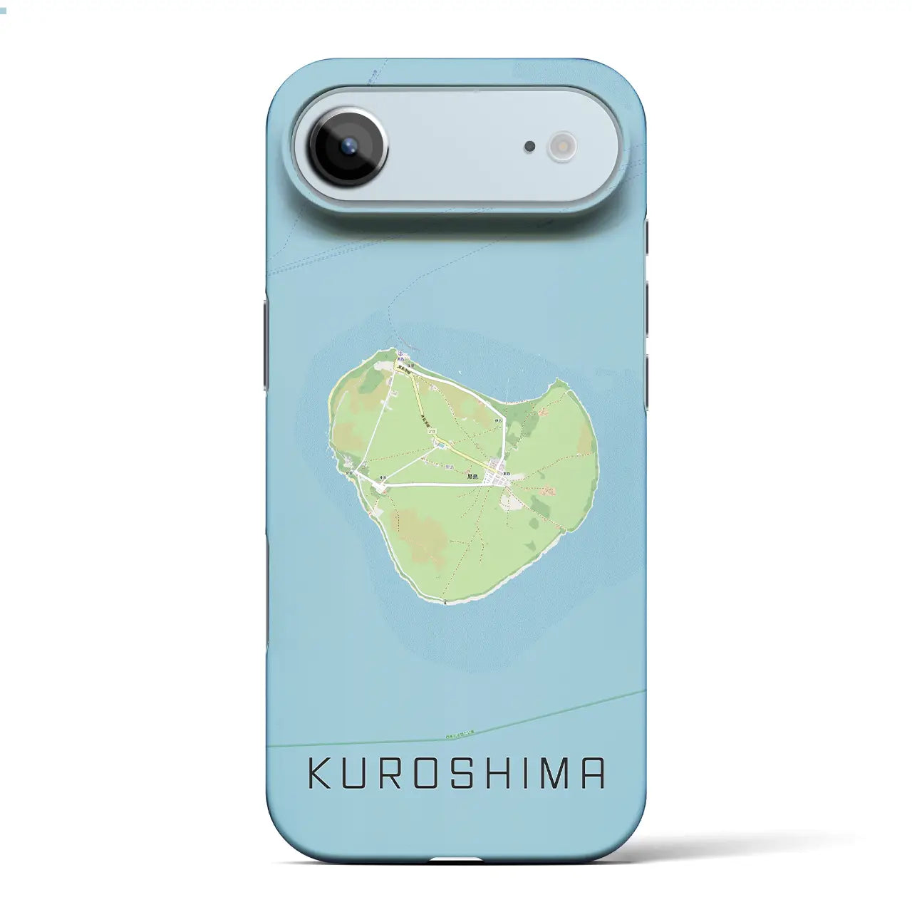 【黒島(沖縄県)】地図柄iPhoneケース(バックカバータイプ)