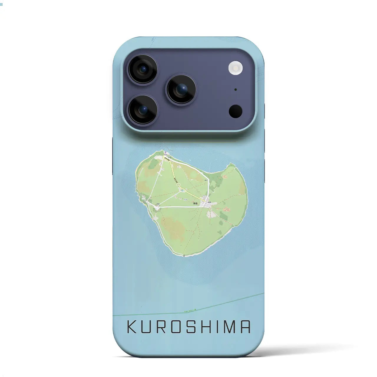【黒島(沖縄県)】地図柄iPhoneケース(バックカバータイプ)