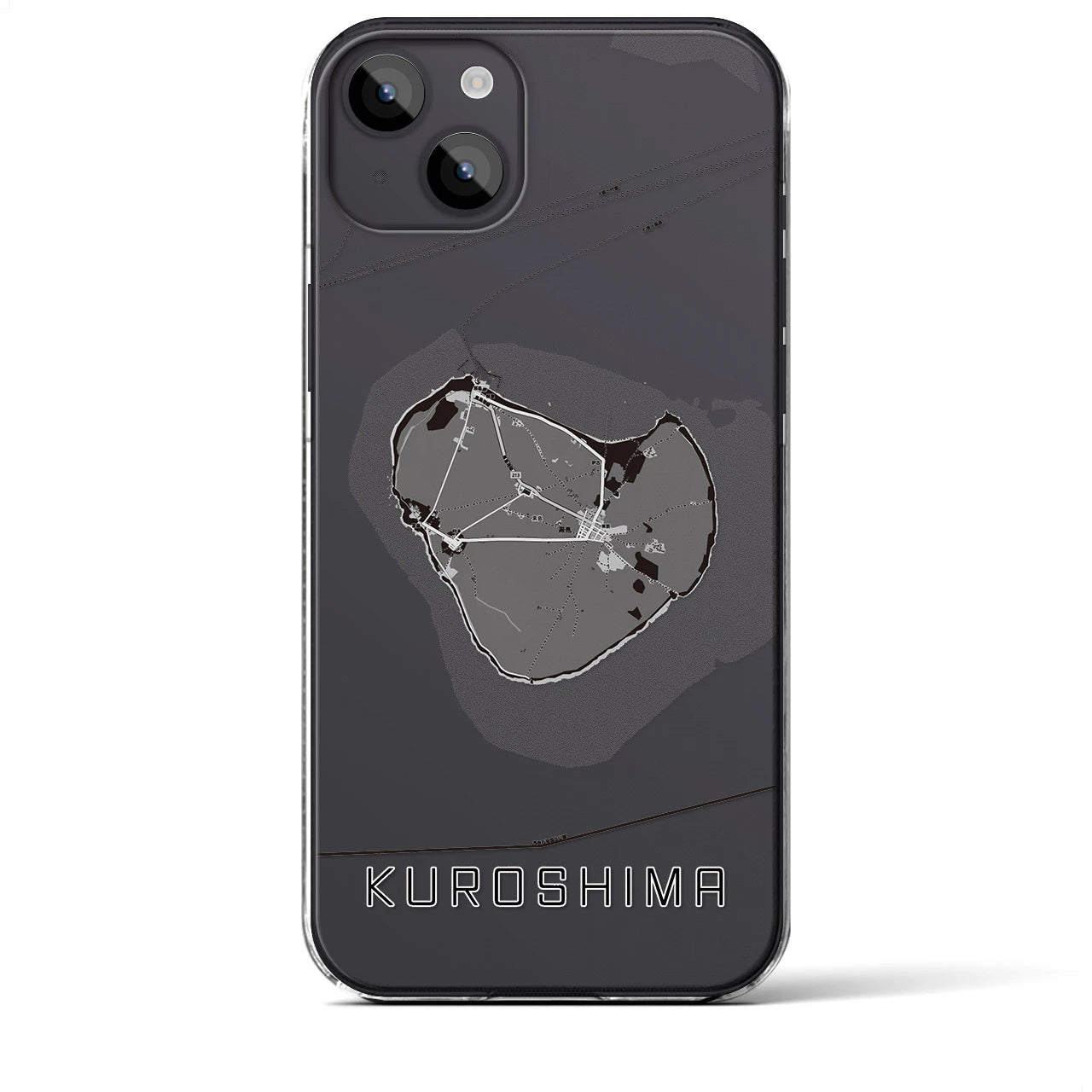 【黒島(沖縄県)】地図柄iPhoneケース(クリアタイプ)