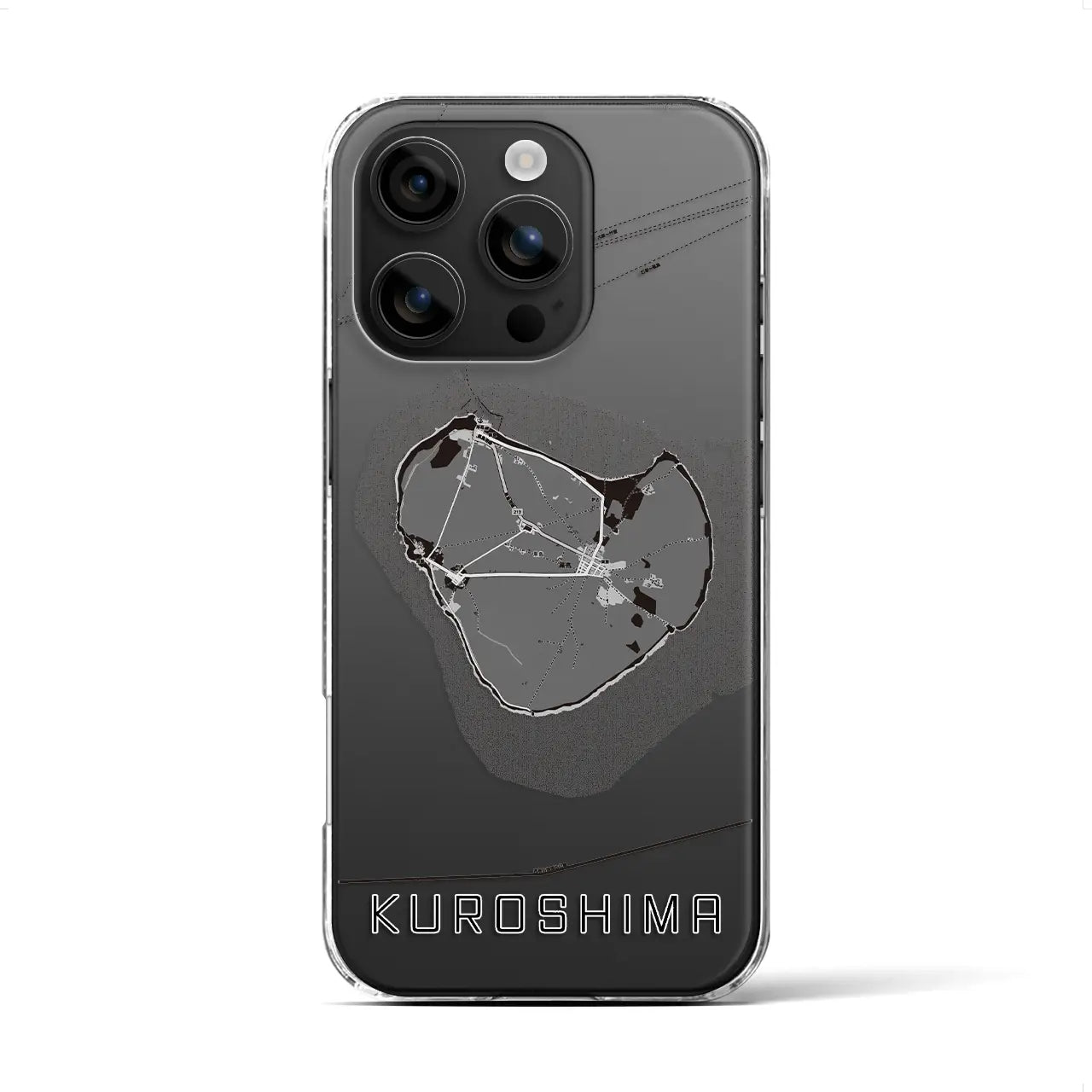 【黒島(沖縄県)】地図柄iPhoneケース(クリアタイプ)