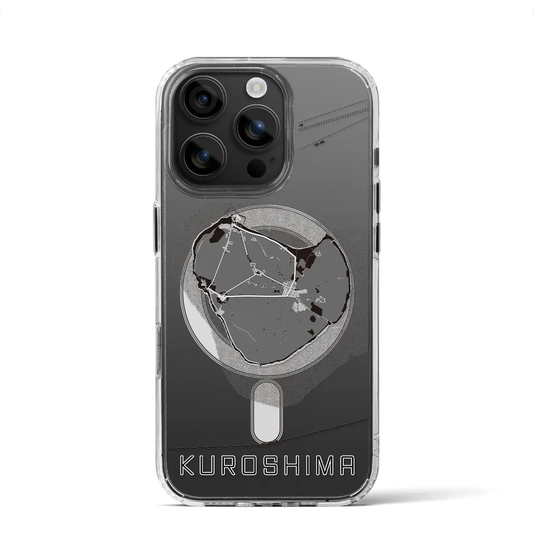 【黒島(沖縄県)】地図柄iPhoneケース(MagSafeタイプ)