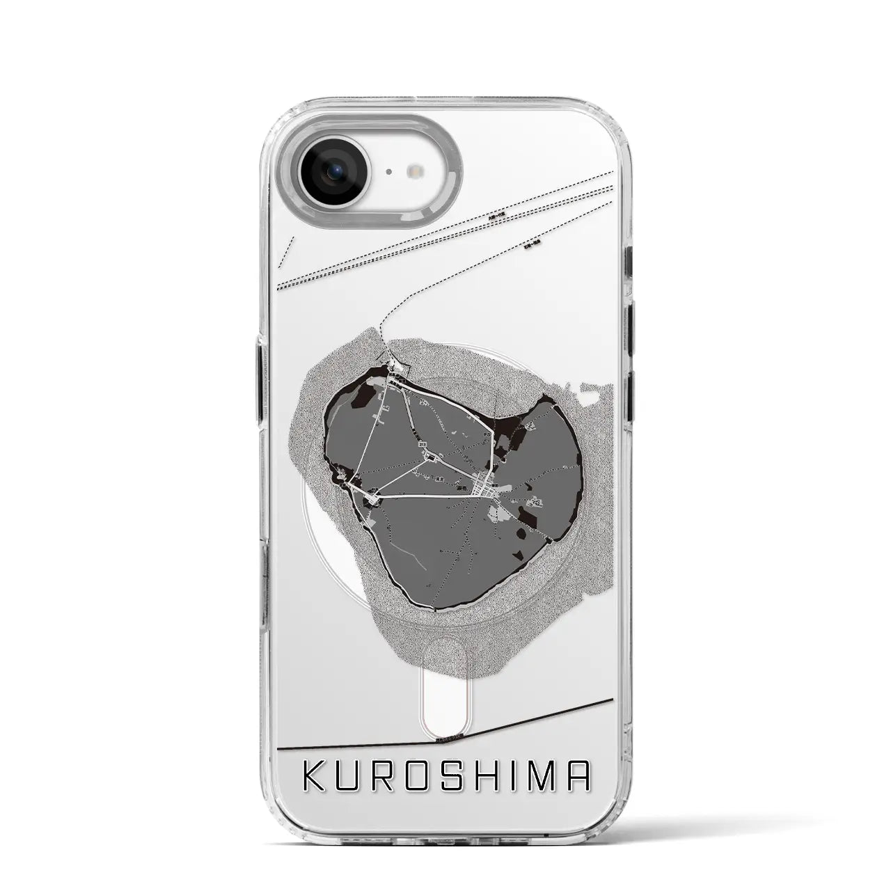 【黒島(沖縄県)】地図柄iPhoneケース(MagSafeタイプ)