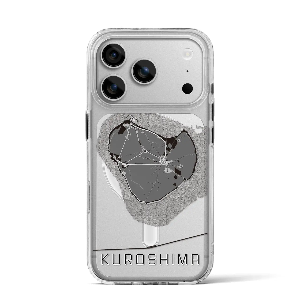 【黒島(沖縄県)】地図柄iPhoneケース(MagSafeタイプ)