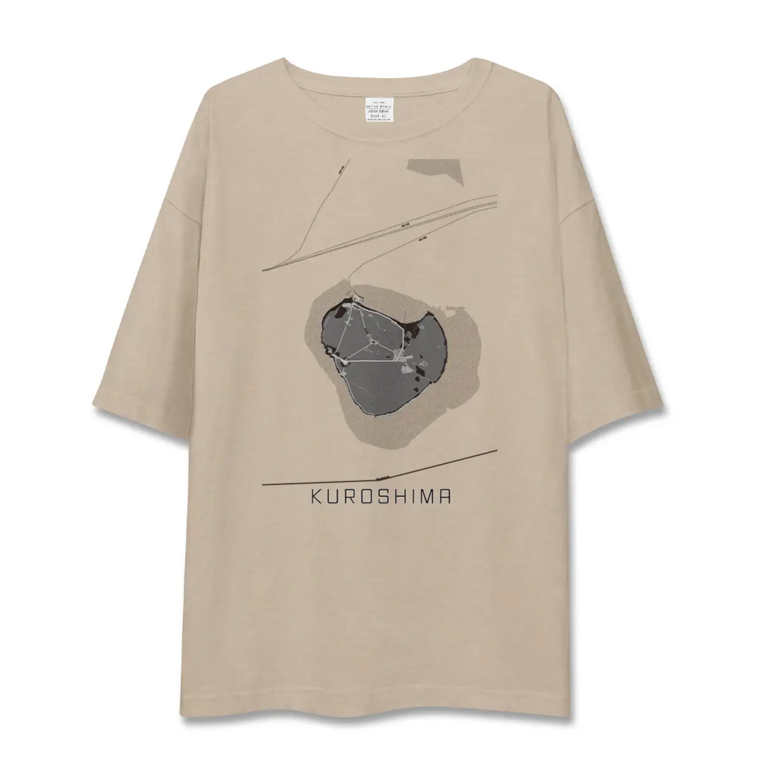 【黒島(沖縄県)】地図柄ビッグシルエットTシャツ