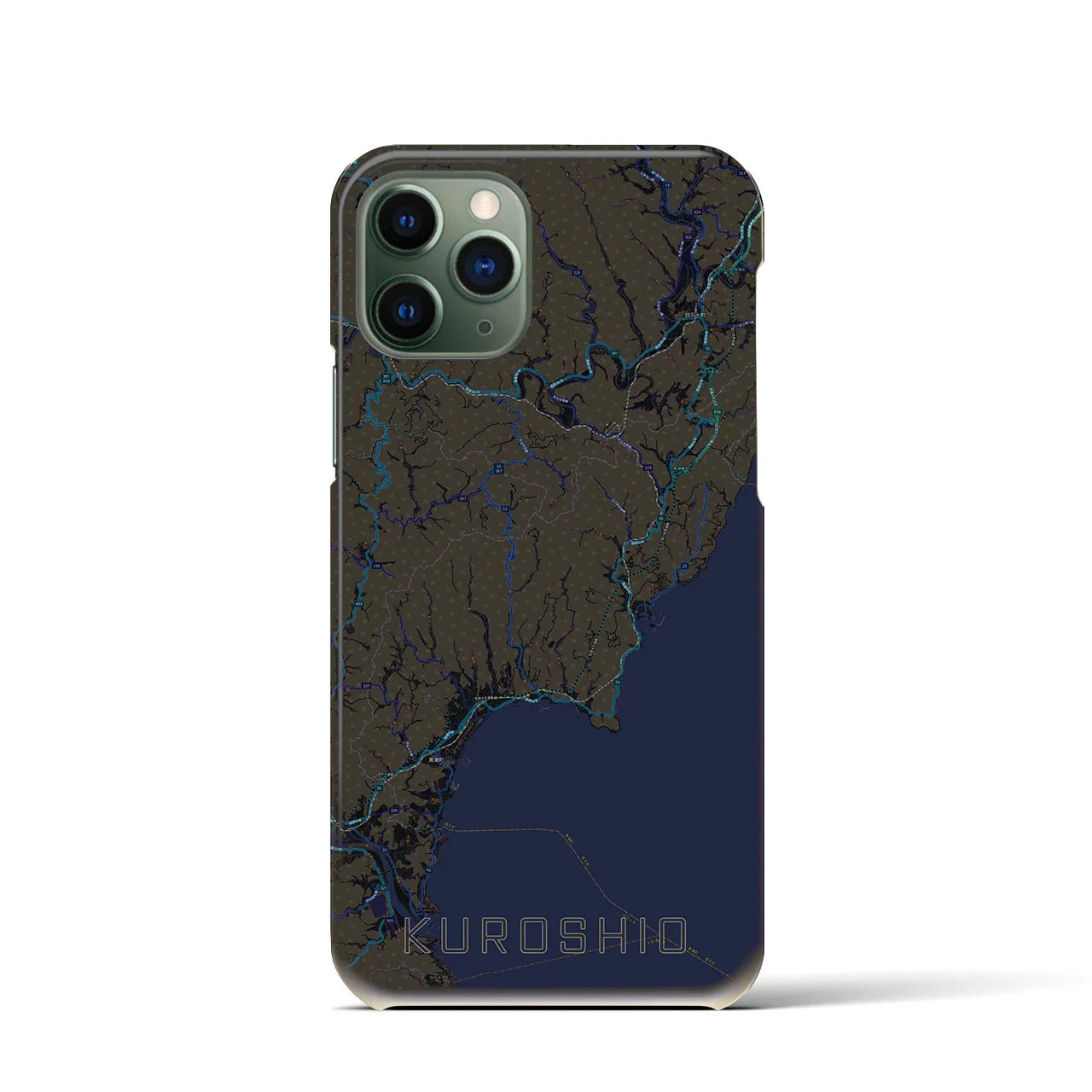 【黒潮(高知県)】地図柄iPhoneケース(バックカバータイプ)