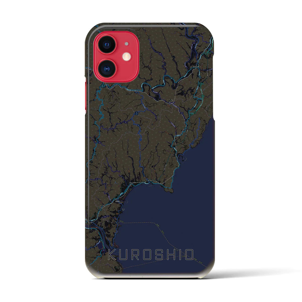【黒潮(高知県)】地図柄iPhoneケース(バックカバータイプ)