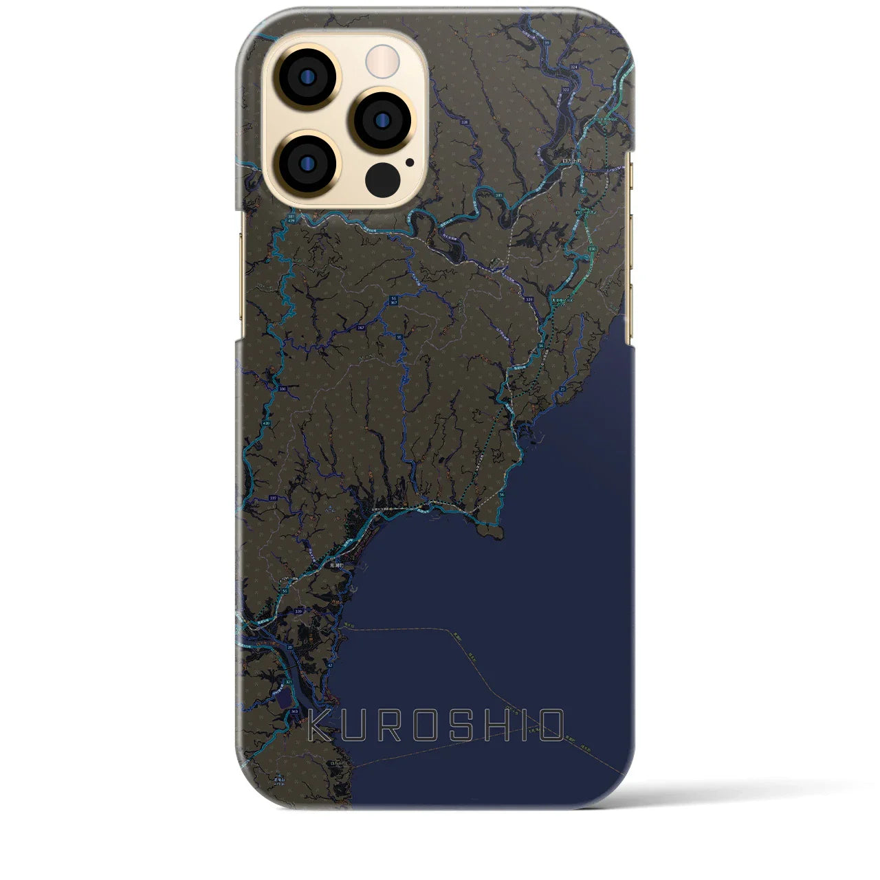 【黒潮(高知県)】地図柄iPhoneケース(バックカバータイプ)