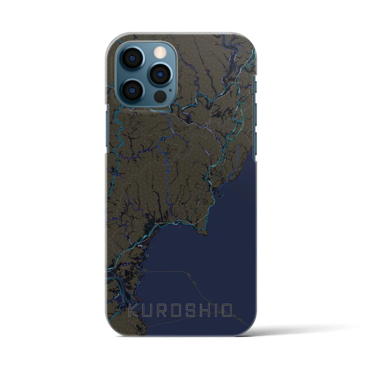 【黒潮(高知県)】地図柄iPhoneケース(バックカバータイプ)