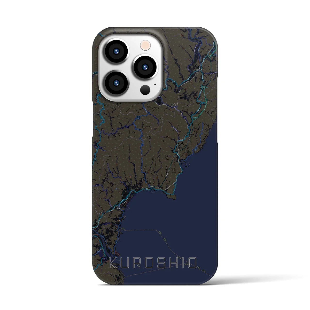 【黒潮(高知県)】地図柄iPhoneケース(バックカバータイプ)