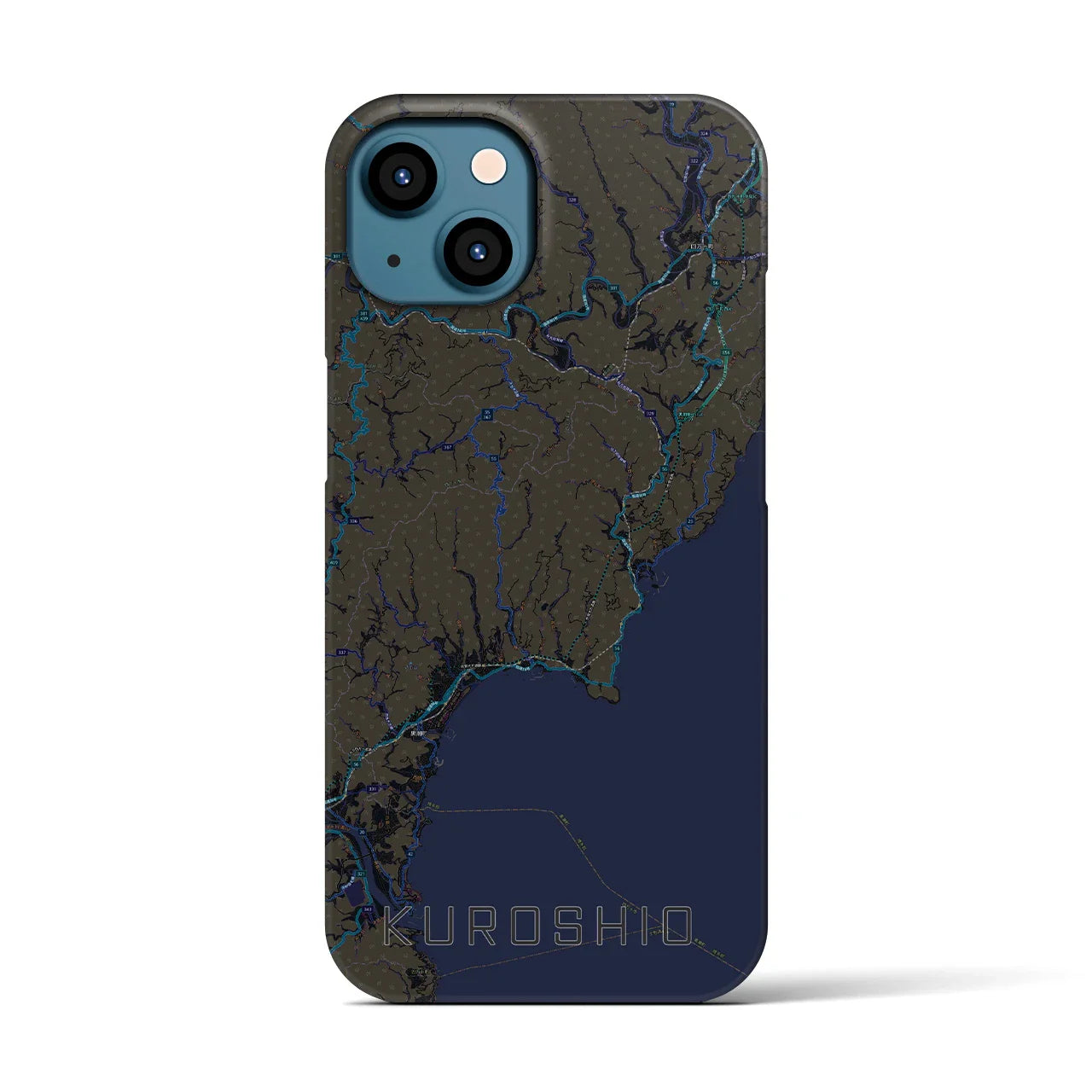 【黒潮(高知県)】地図柄iPhoneケース(バックカバータイプ)