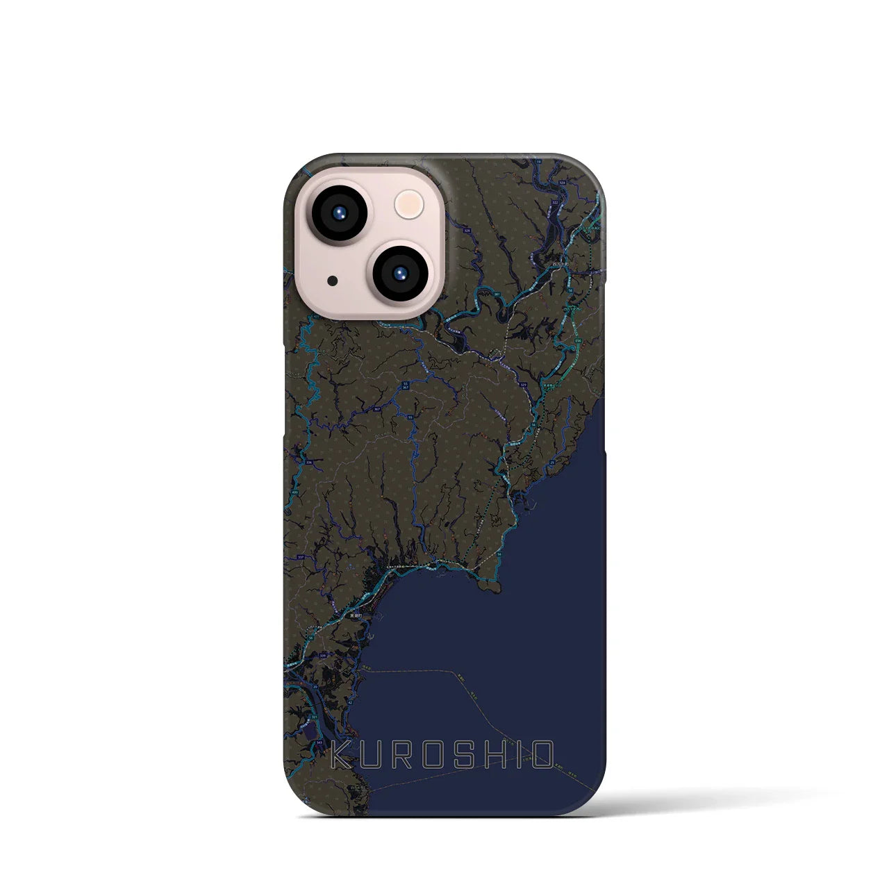 【黒潮(高知県)】地図柄iPhoneケース(バックカバータイプ)