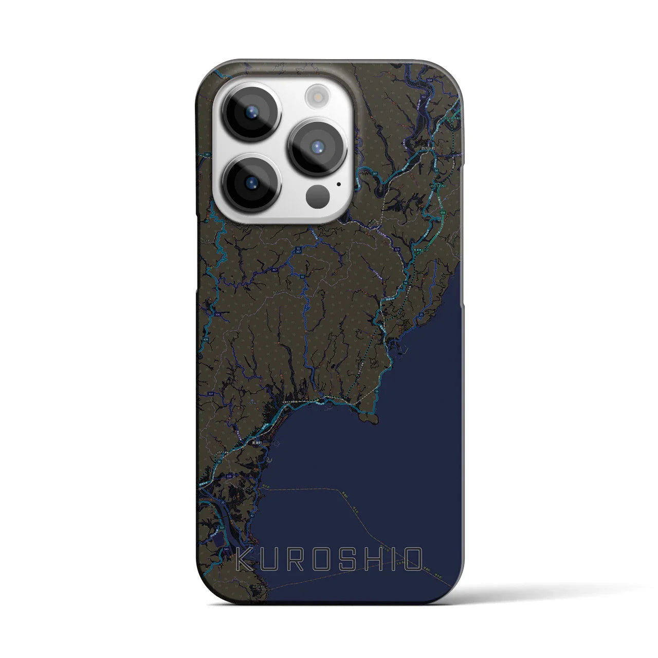 【黒潮(高知県)】地図柄iPhoneケース(バックカバータイプ)