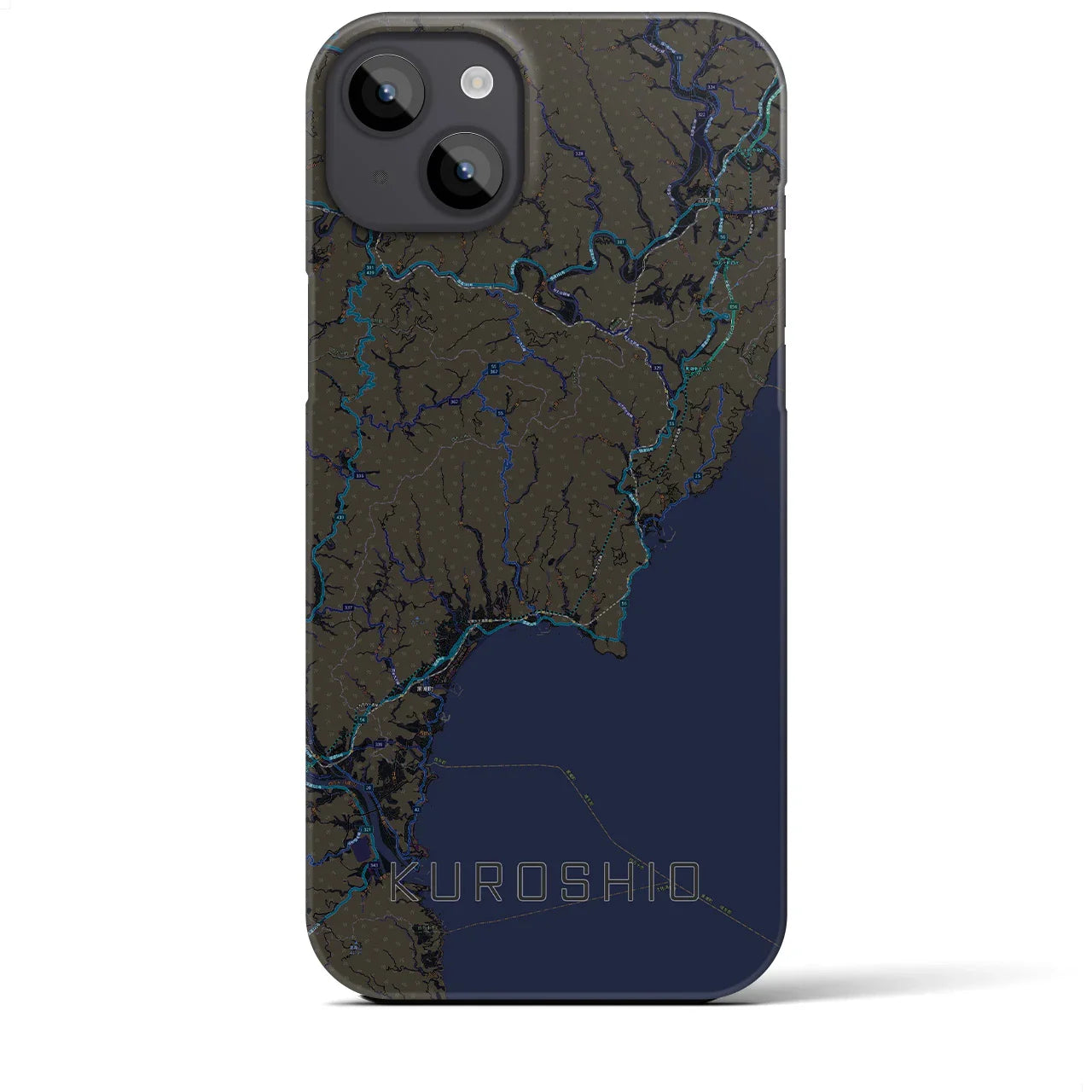 【黒潮(高知県)】地図柄iPhoneケース(バックカバータイプ)