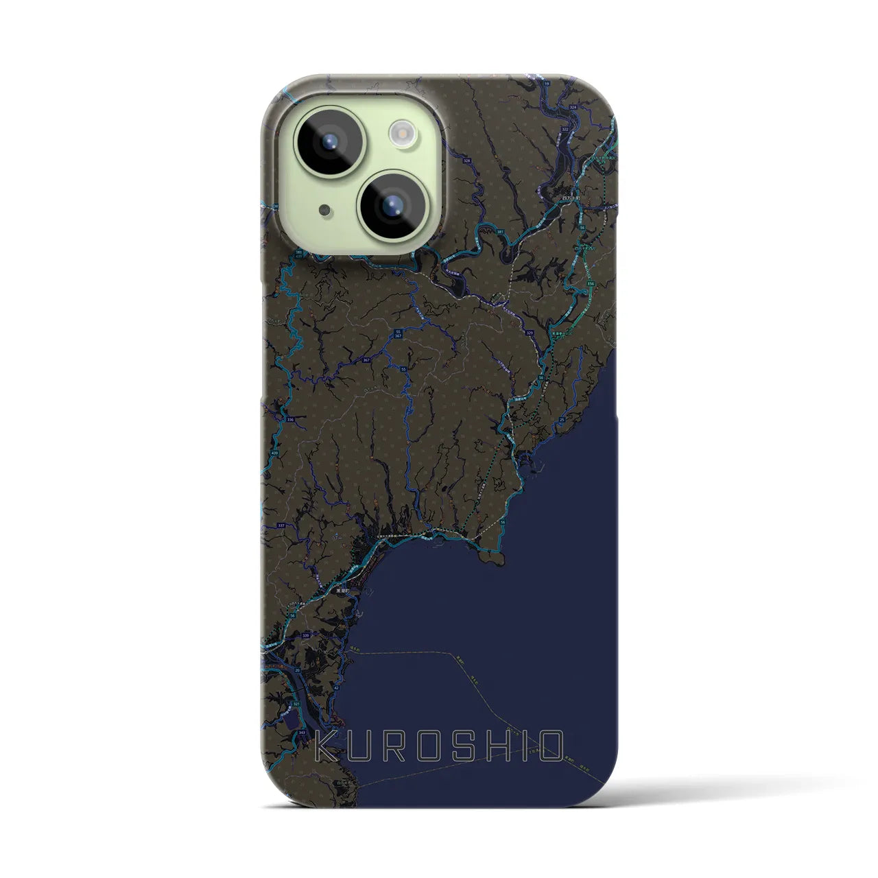 【黒潮(高知県)】地図柄iPhoneケース(バックカバータイプ)