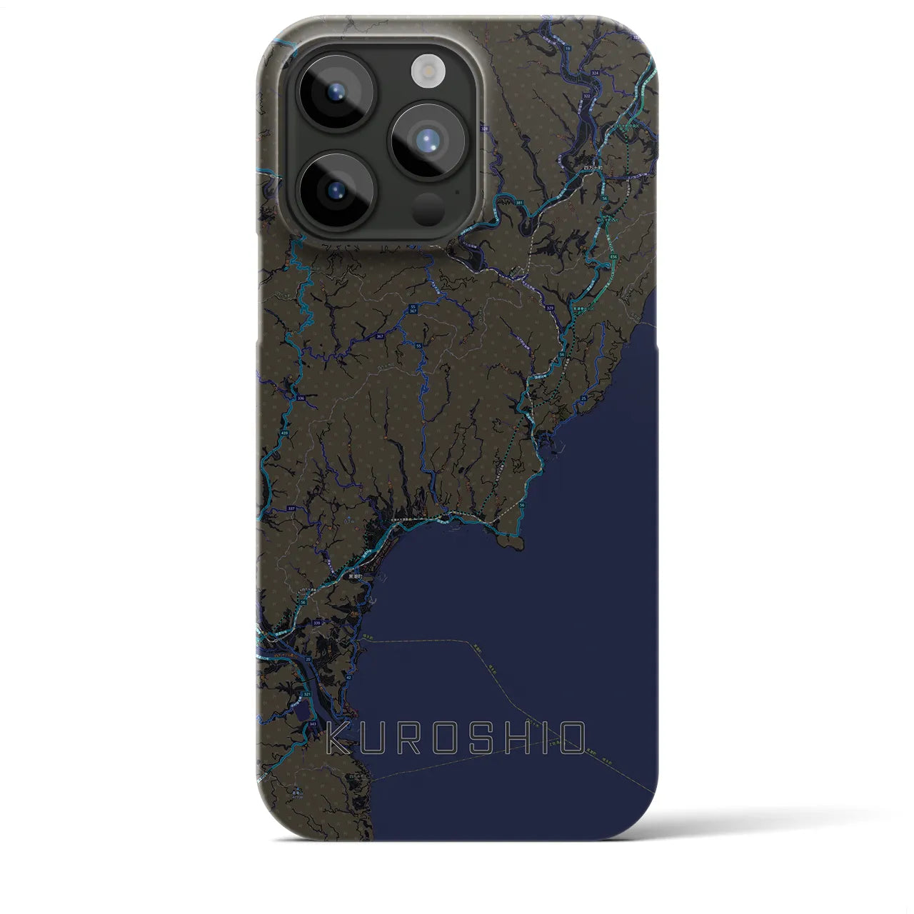 【黒潮(高知県)】地図柄iPhoneケース(バックカバータイプ)