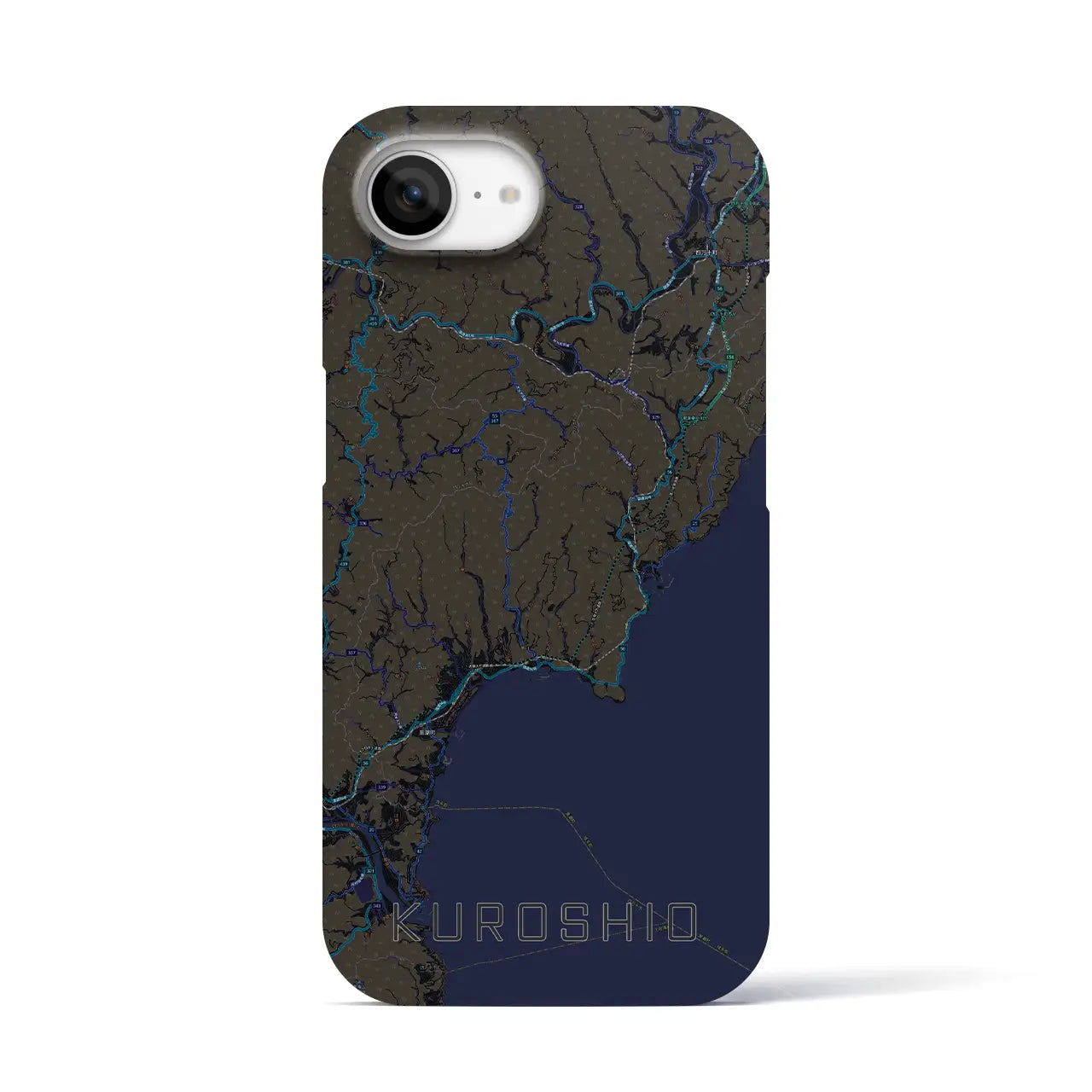 【黒潮(高知県)】地図柄iPhoneケース(バックカバータイプ)