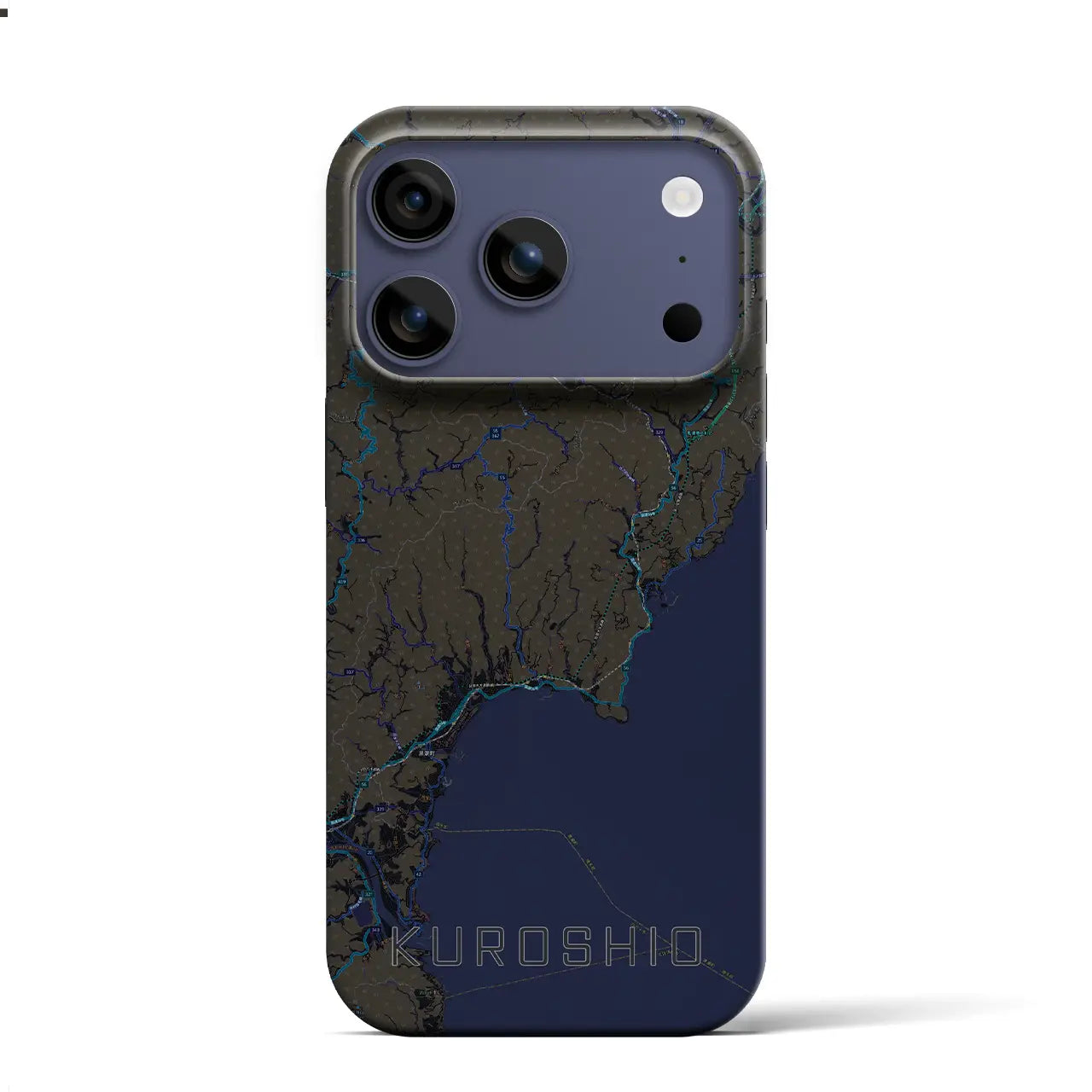 【黒潮(高知県)】地図柄iPhoneケース(バックカバータイプ)