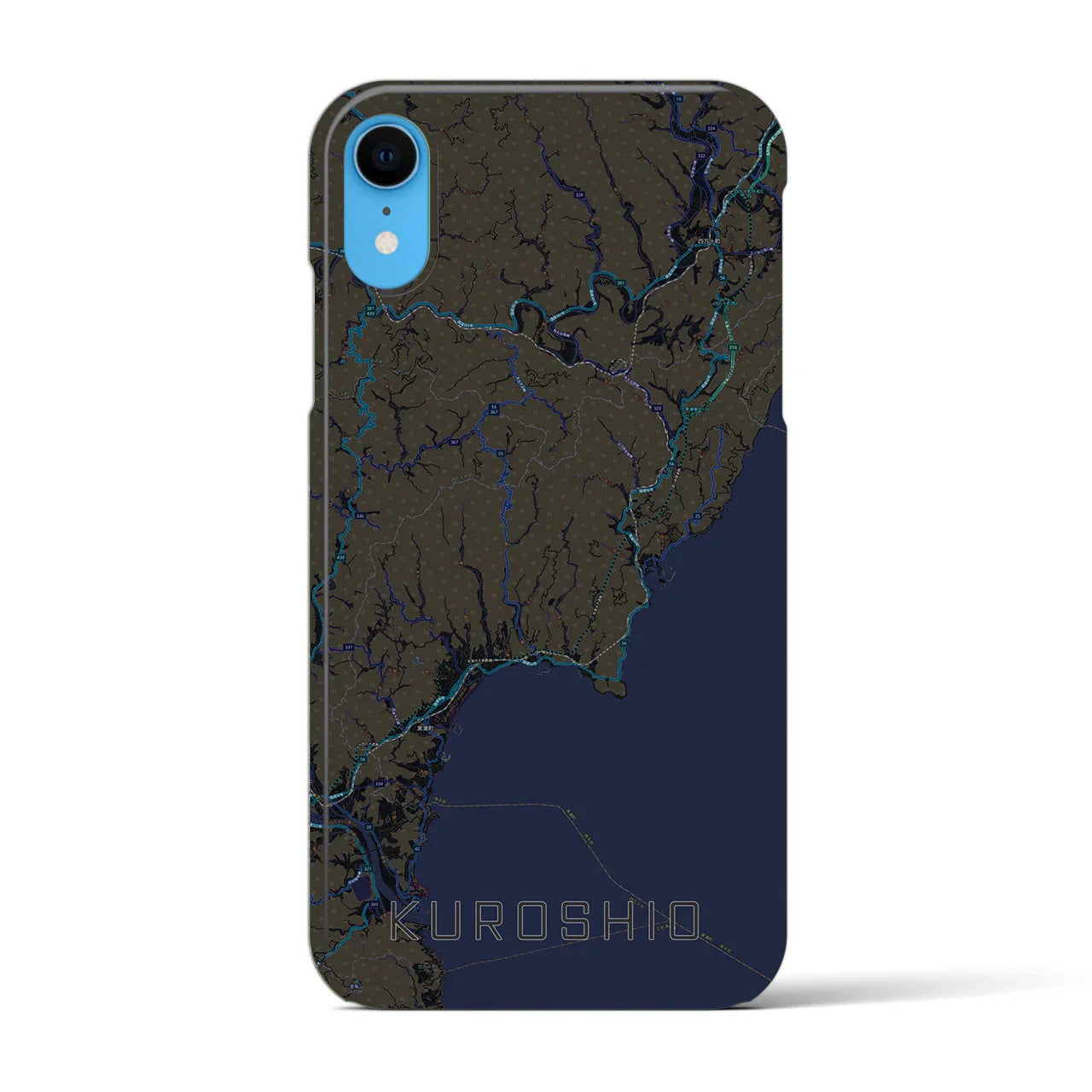 【黒潮(高知県)】地図柄iPhoneケース(バックカバータイプ)