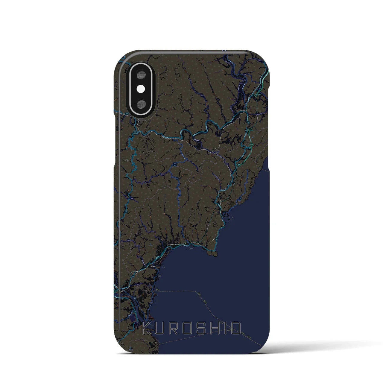 【黒潮(高知県)】地図柄iPhoneケース(バックカバータイプ)