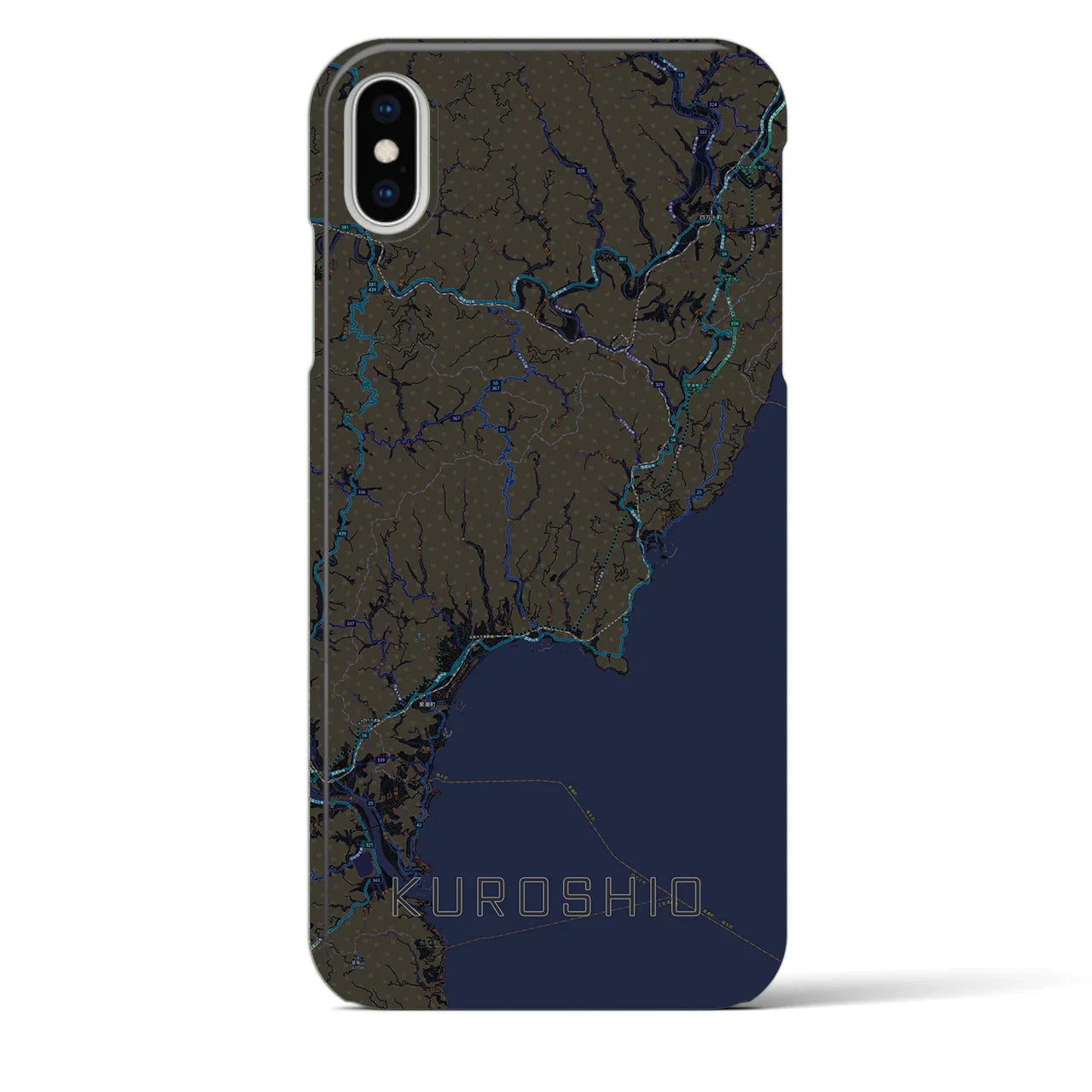 【黒潮(高知県)】地図柄iPhoneケース(バックカバータイプ)