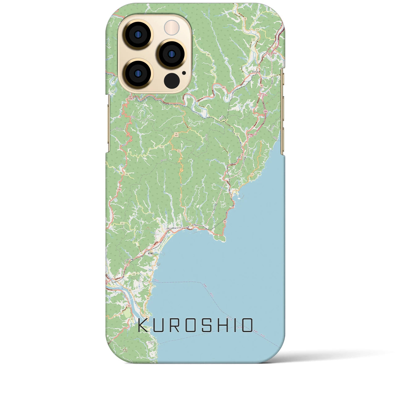 【黒潮(高知県)】地図柄iPhoneケース(バックカバータイプ)
