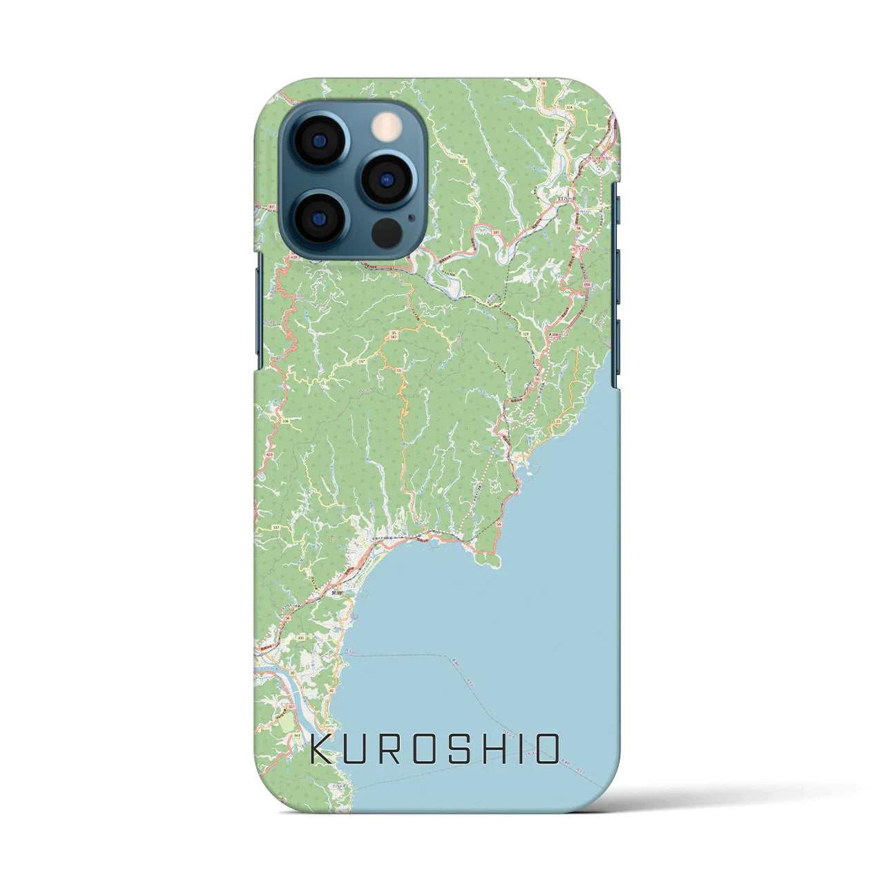 【黒潮(高知県)】地図柄iPhoneケース(バックカバータイプ)