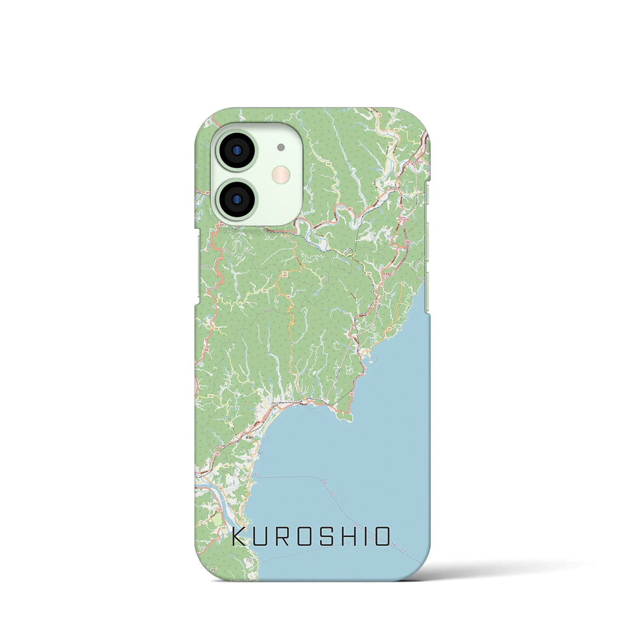 【黒潮(高知県)】地図柄iPhoneケース(バックカバータイプ)