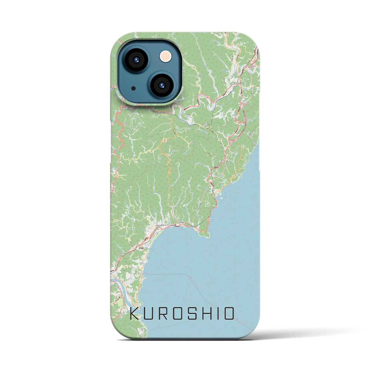 【黒潮(高知県)】地図柄iPhoneケース(バックカバータイプ)