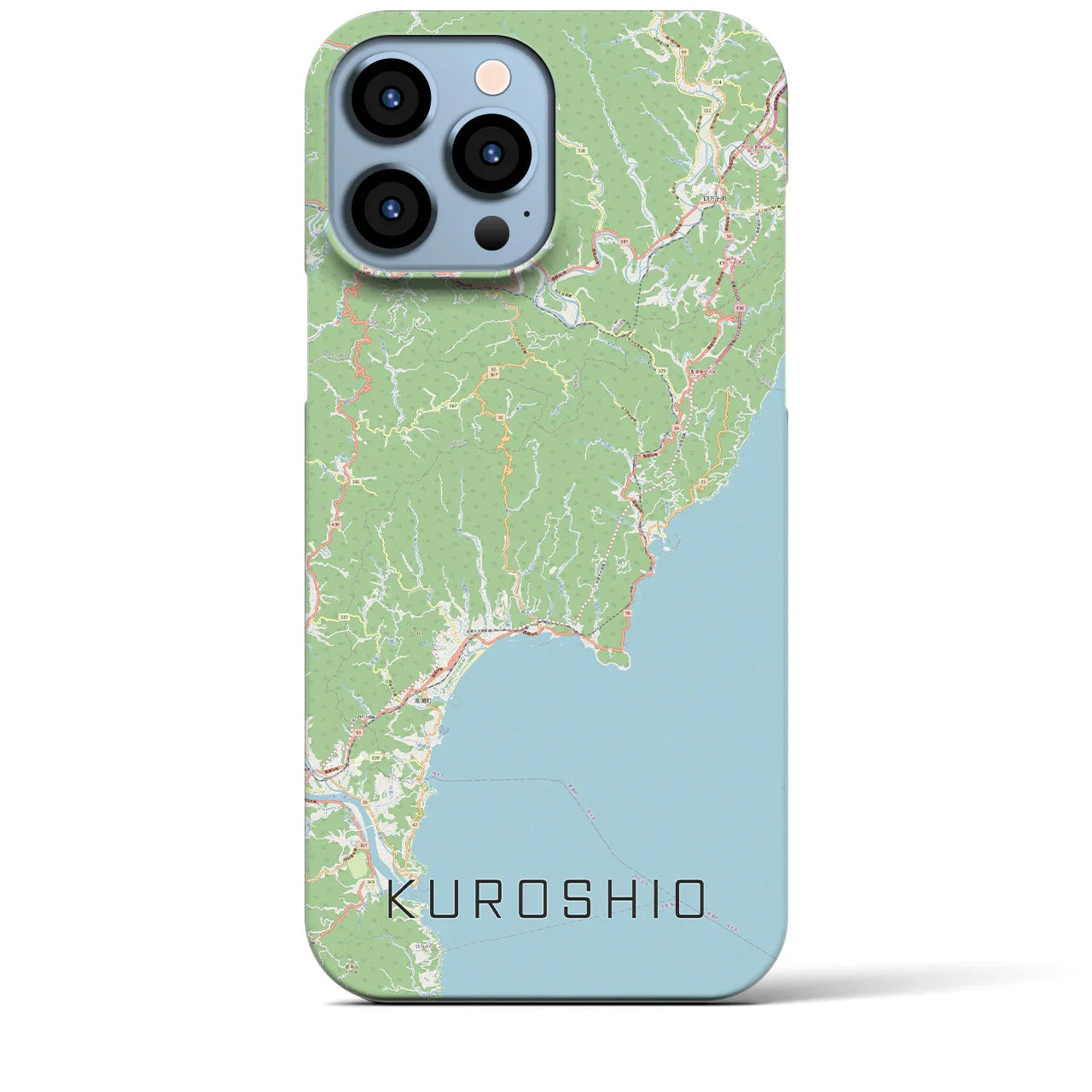 【黒潮(高知県)】地図柄iPhoneケース(バックカバータイプ)