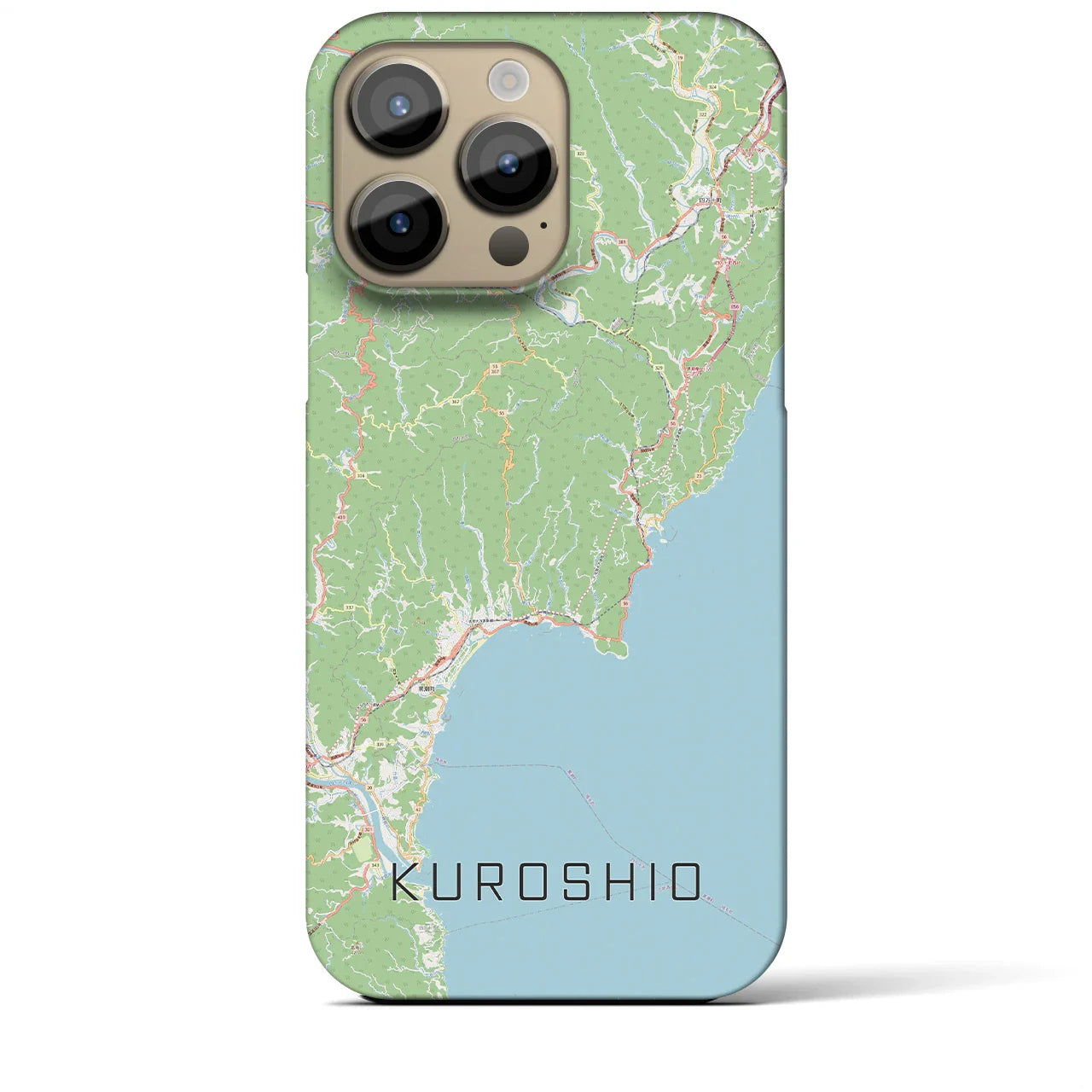 【黒潮(高知県)】地図柄iPhoneケース(バックカバータイプ)
