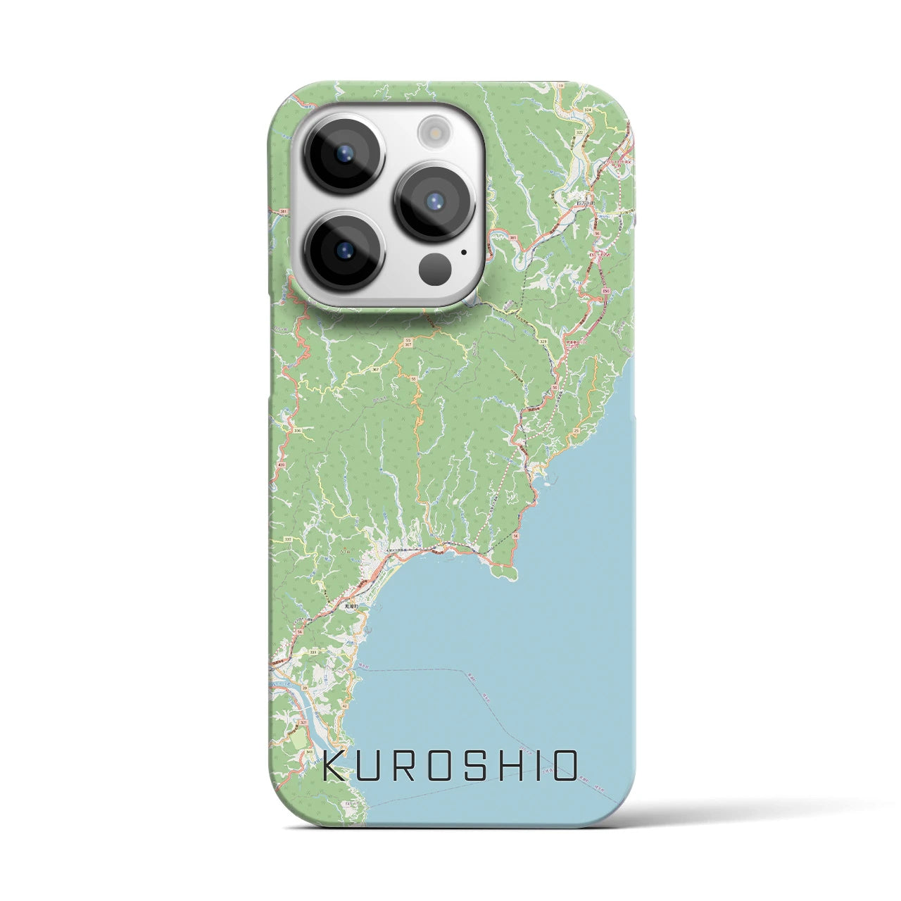 【黒潮(高知県)】地図柄iPhoneケース(バックカバータイプ)