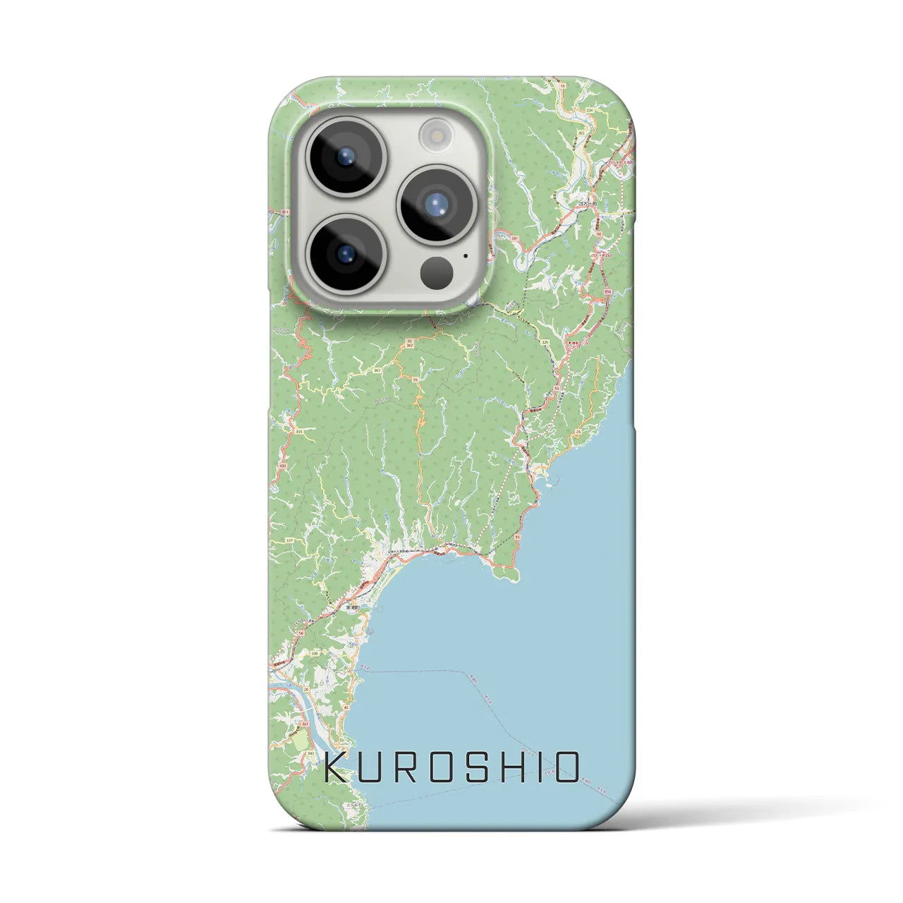【黒潮(高知県)】地図柄iPhoneケース(バックカバータイプ)