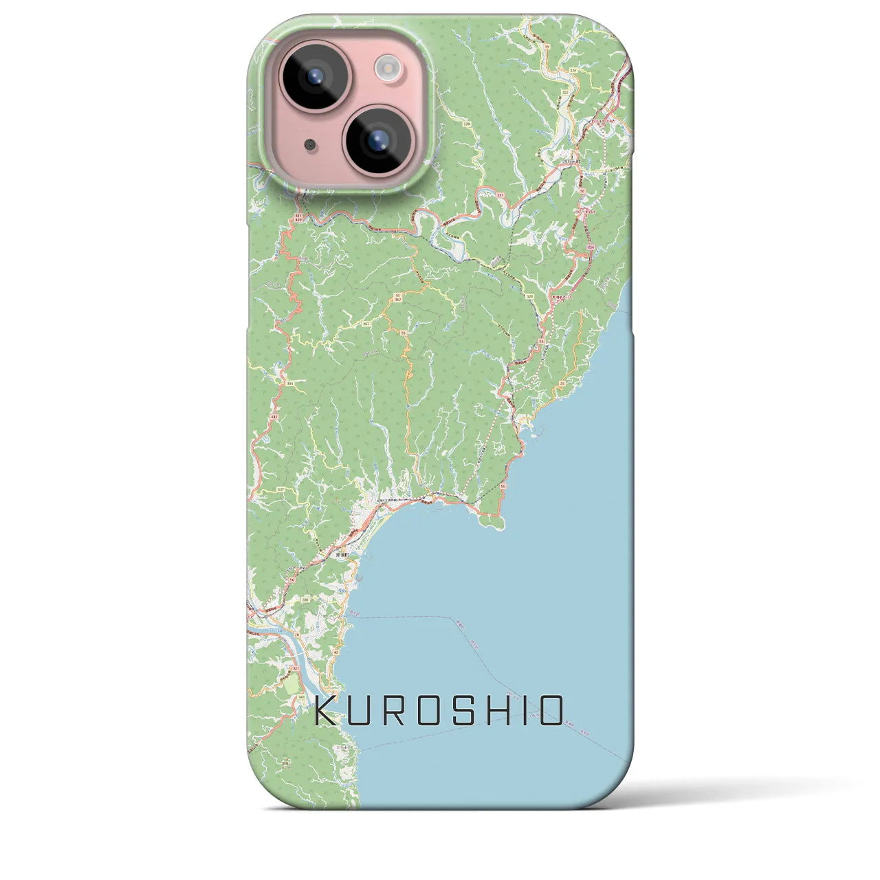 【黒潮(高知県)】地図柄iPhoneケース(バックカバータイプ)