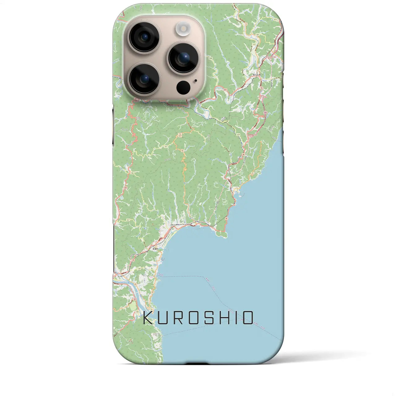 【黒潮(高知県)】地図柄iPhoneケース(バックカバータイプ)