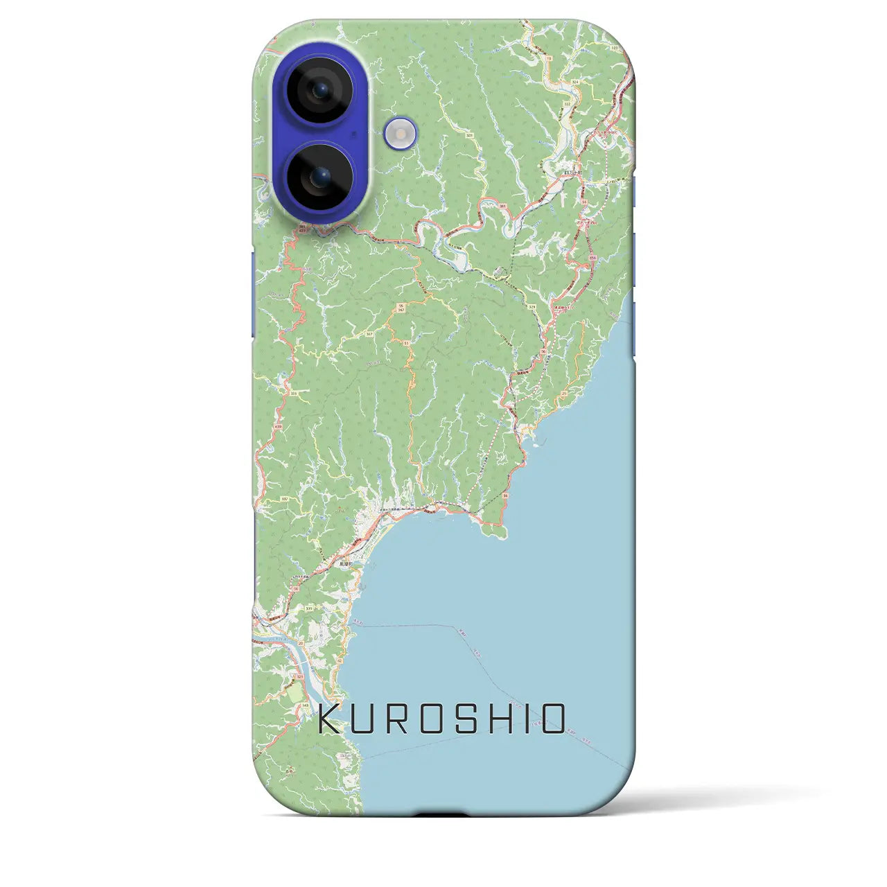 【黒潮(高知県)】地図柄iPhoneケース(バックカバータイプ)