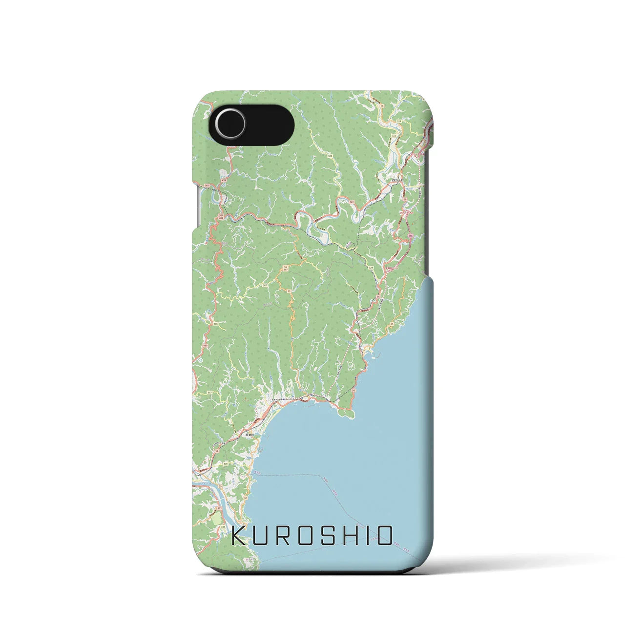 【黒潮(高知県)】地図柄iPhoneケース(バックカバータイプ)