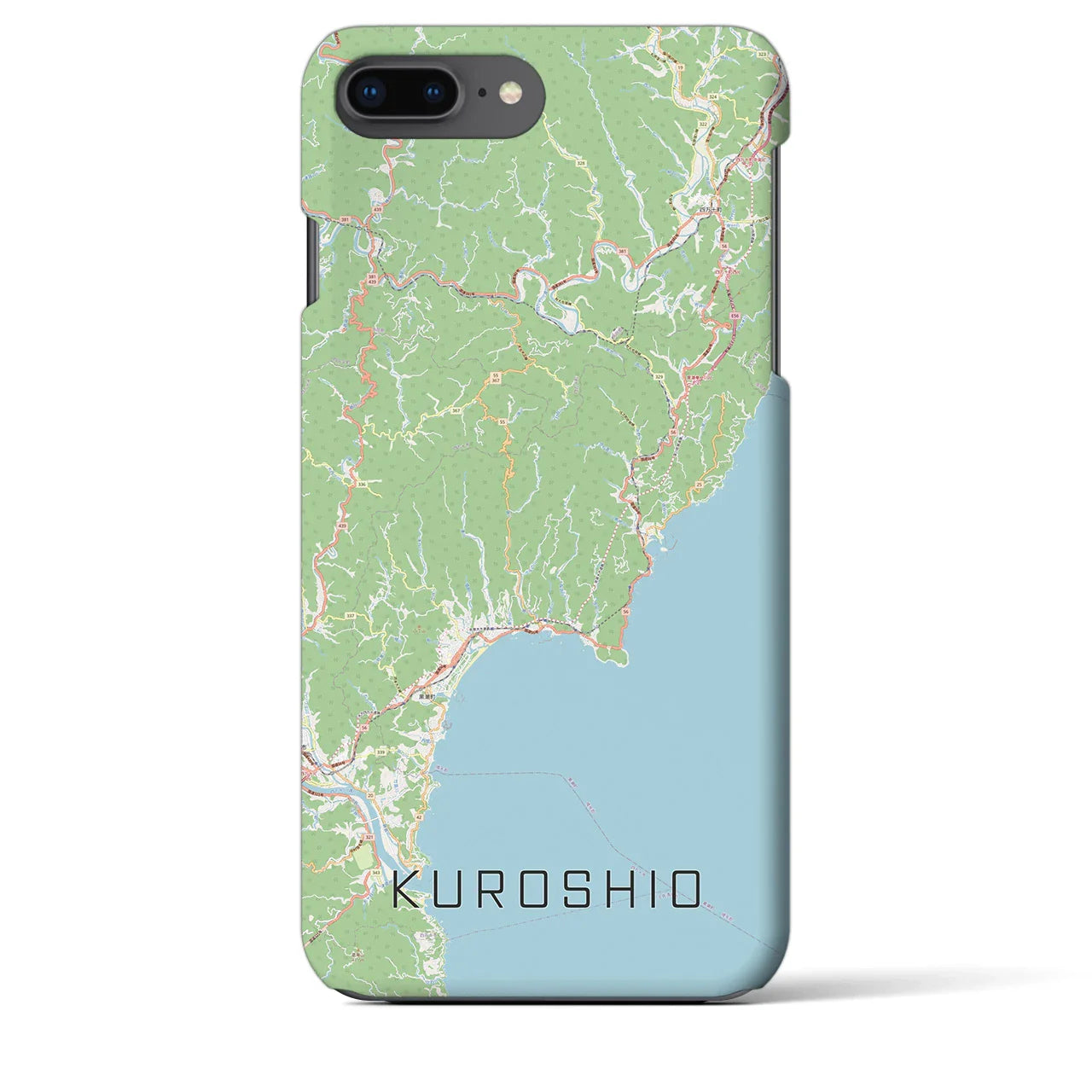 【黒潮(高知県)】地図柄iPhoneケース(バックカバータイプ)