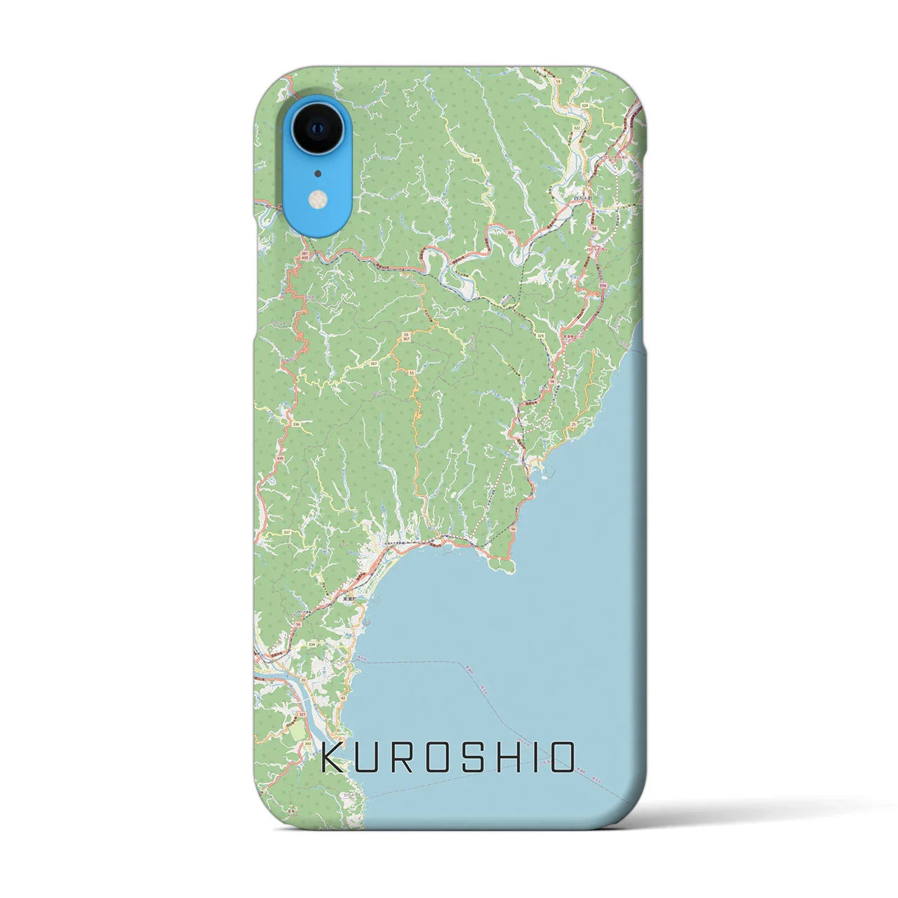 【黒潮(高知県)】地図柄iPhoneケース(バックカバータイプ)