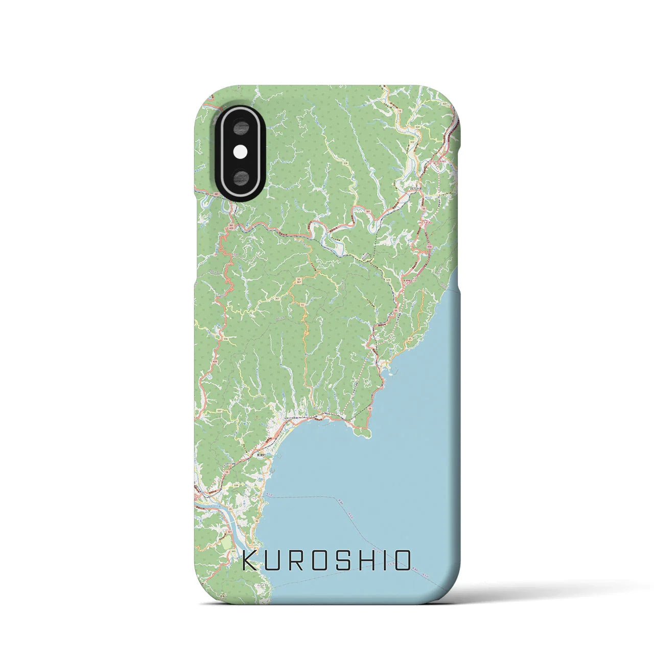 【黒潮(高知県)】地図柄iPhoneケース(バックカバータイプ)