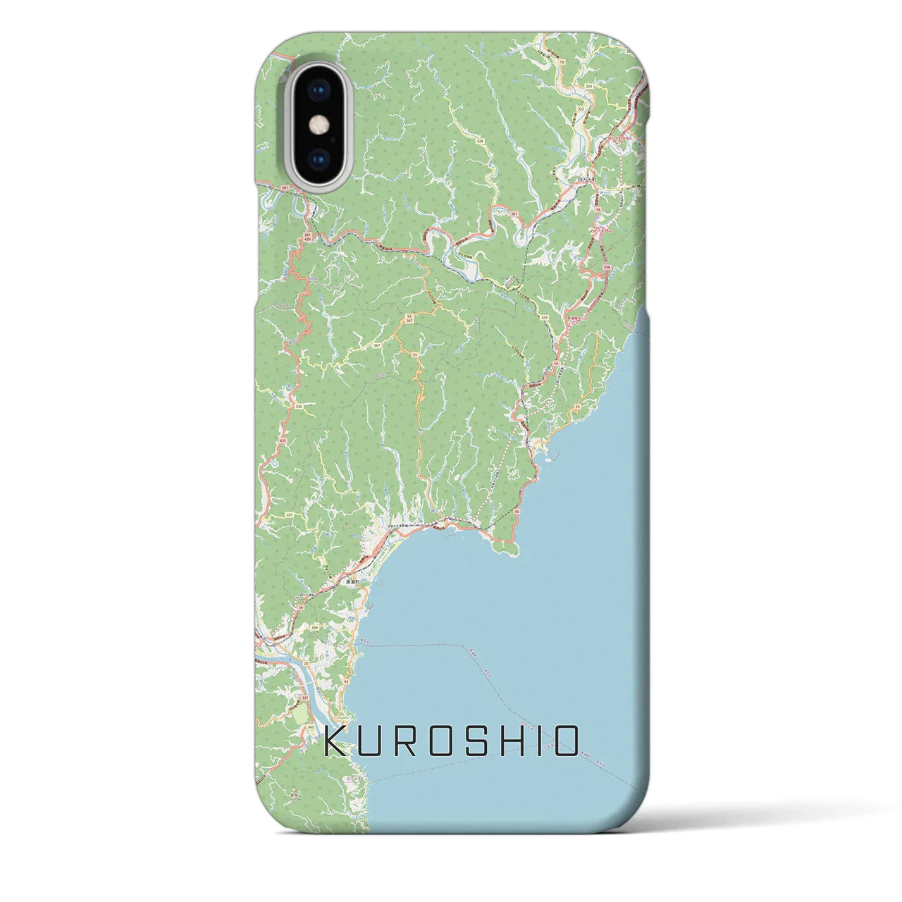 【黒潮(高知県)】地図柄iPhoneケース(バックカバータイプ)