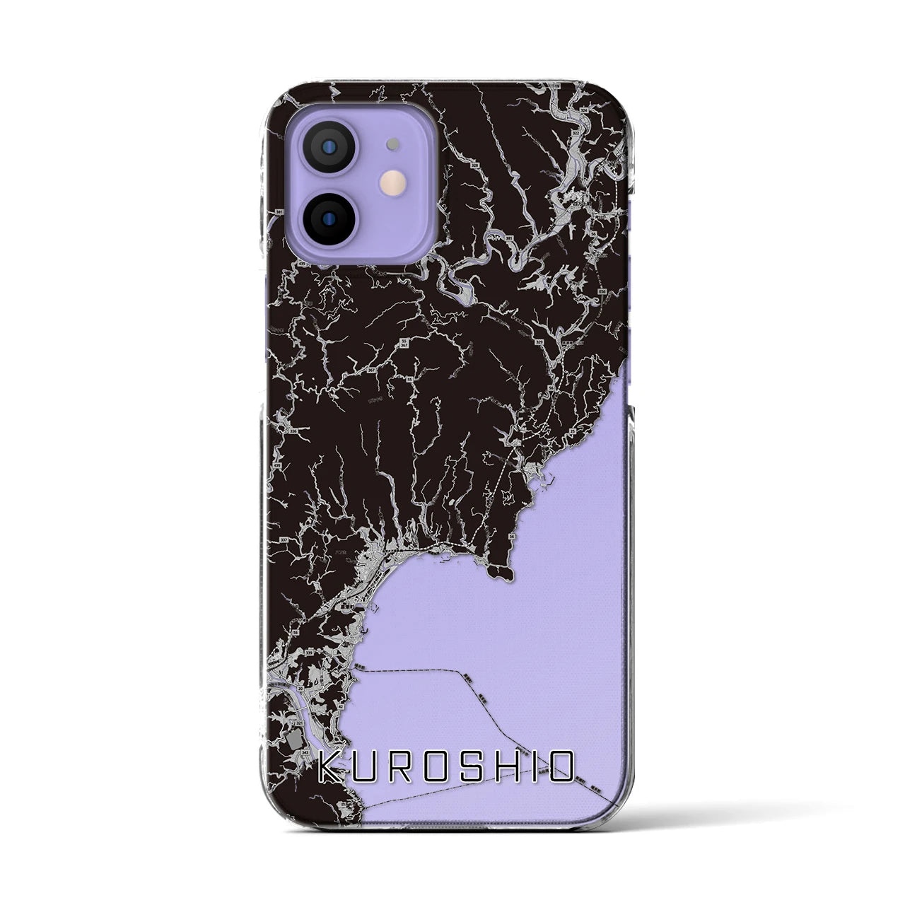 【黒潮(高知県)】地図柄iPhoneケース(クリアタイプ)