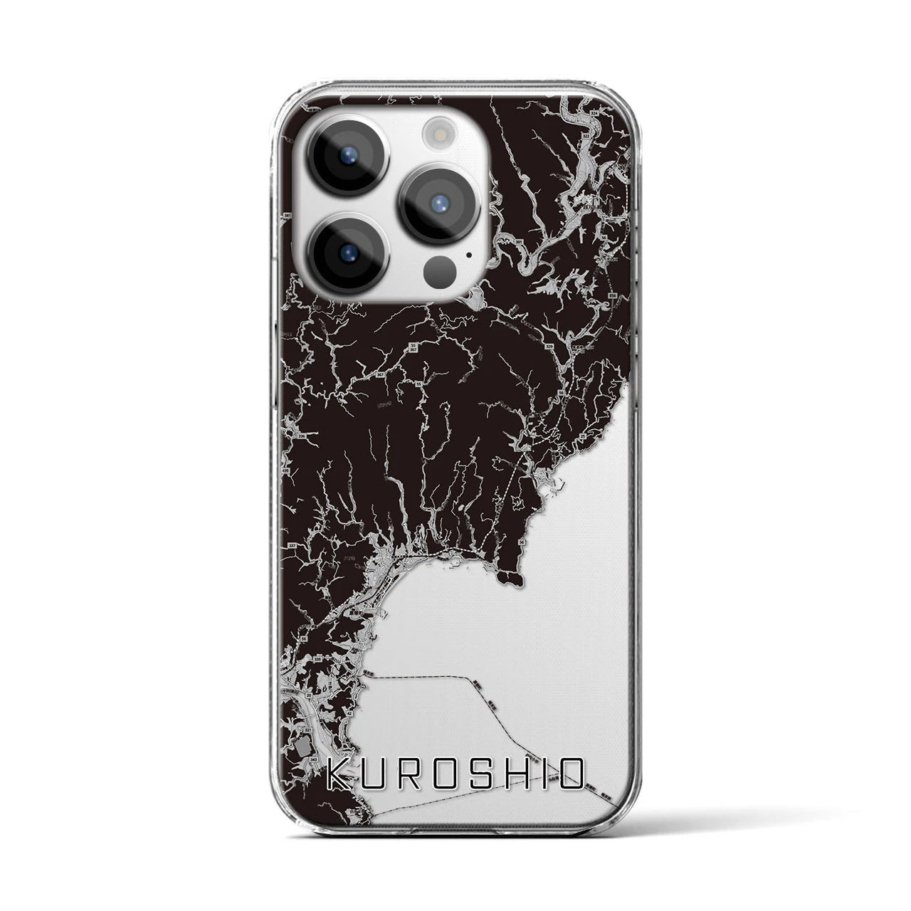 【黒潮(高知県)】地図柄iPhoneケース(クリアタイプ)